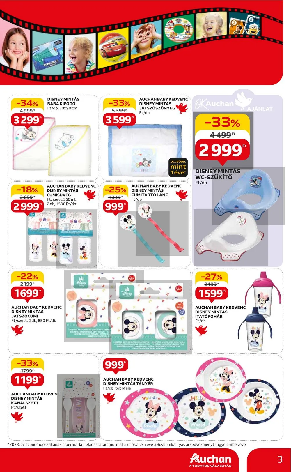 Auchan akciós újság Hipermarket kedvenc karakterek 03.27–04.10 – 3. oldal