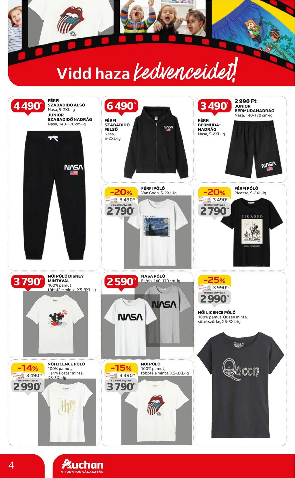 Auchan akciós újság Hipermarket kedvenc karakterek 03.27–04.10 – 4. oldal