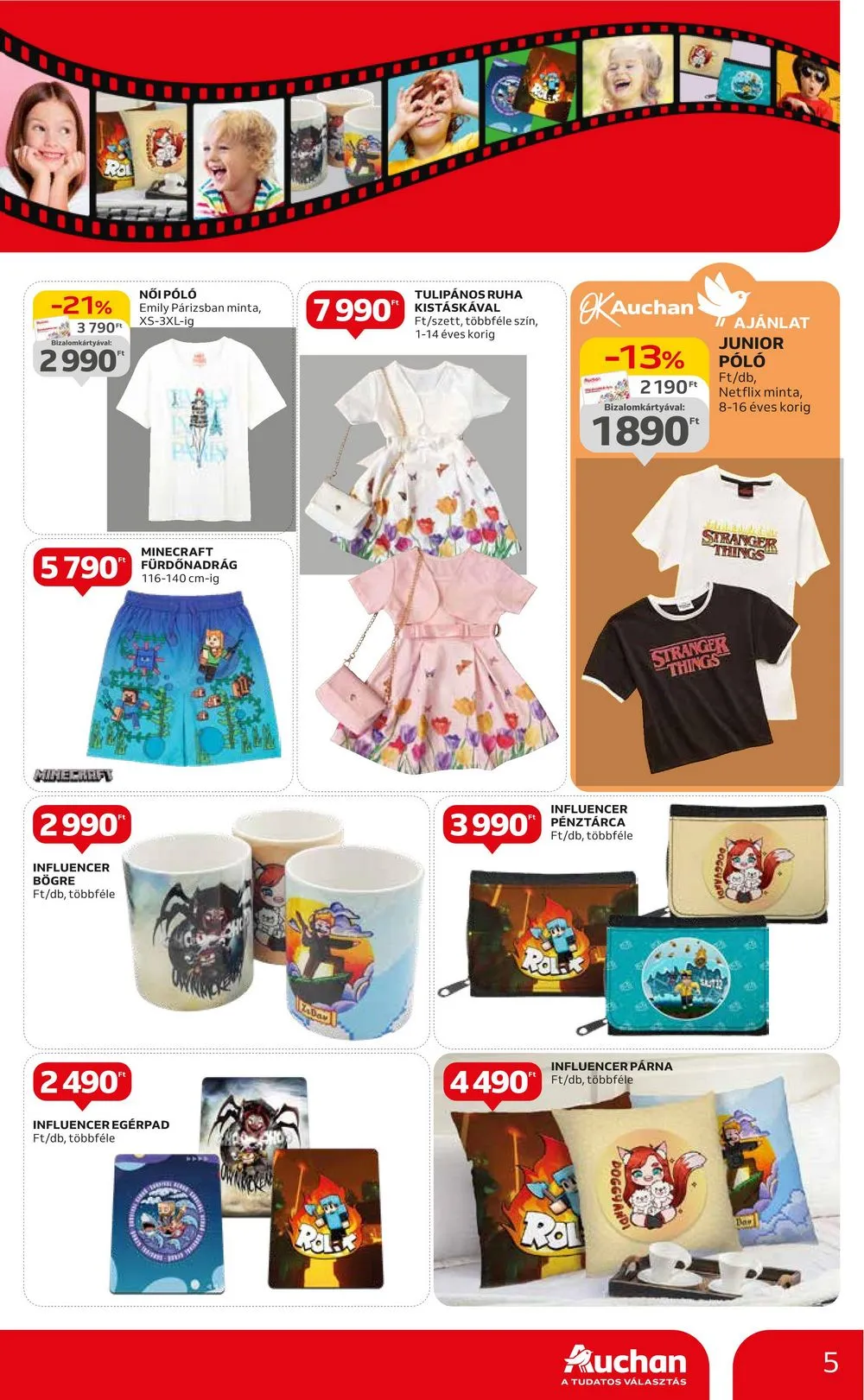 Auchan akciós újság Hipermarket kedvenc karakterek 03.27–04.10 – 5. oldal