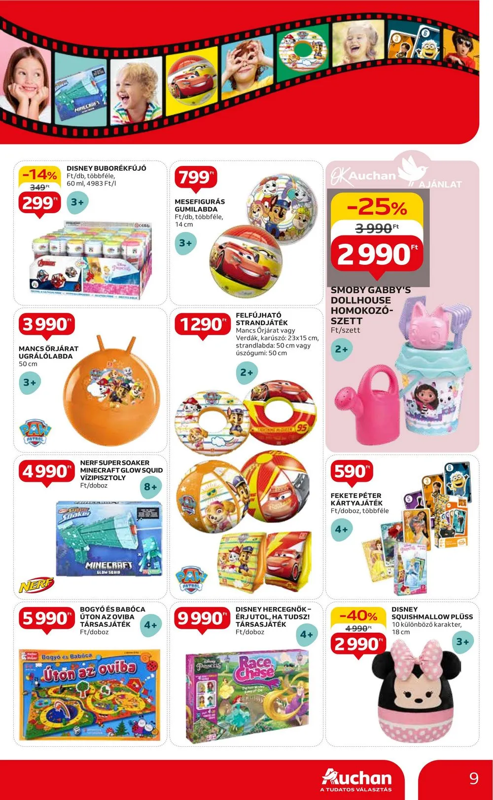 Auchan akciós újság Hipermarket kedvenc karakterek 03.27–04.10 – 9. oldal