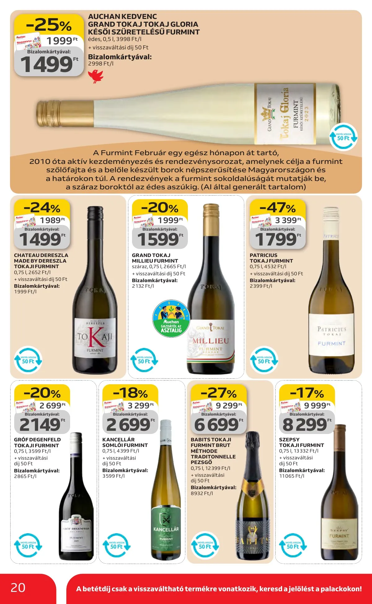 Auchan akciós újság Hipermarket Kedvenc Markaink 02.05–02.18 – 20. oldal