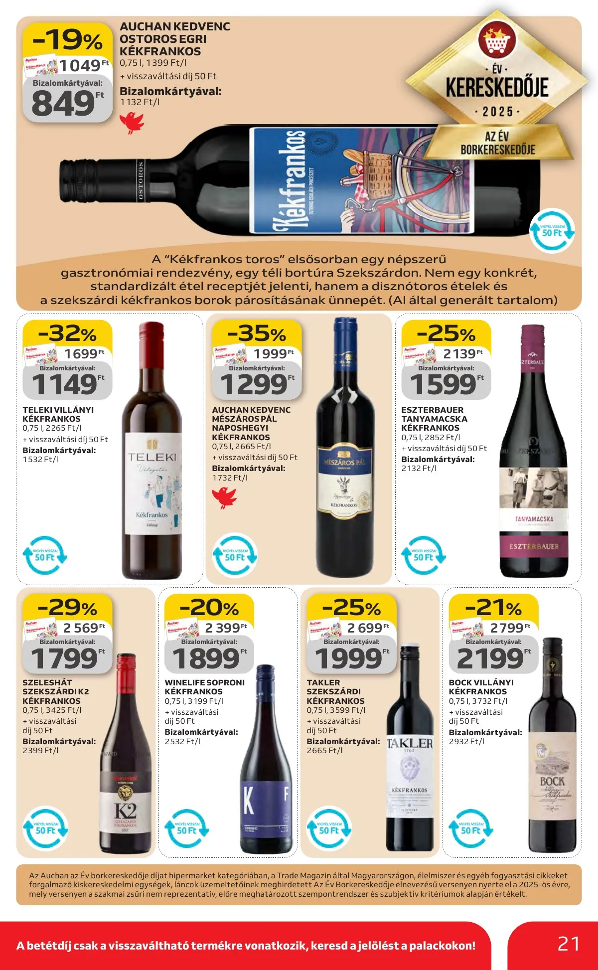 Auchan akciós újság Hipermarket Kedvenc Markaink 02.05–02.18 – 21. oldal
