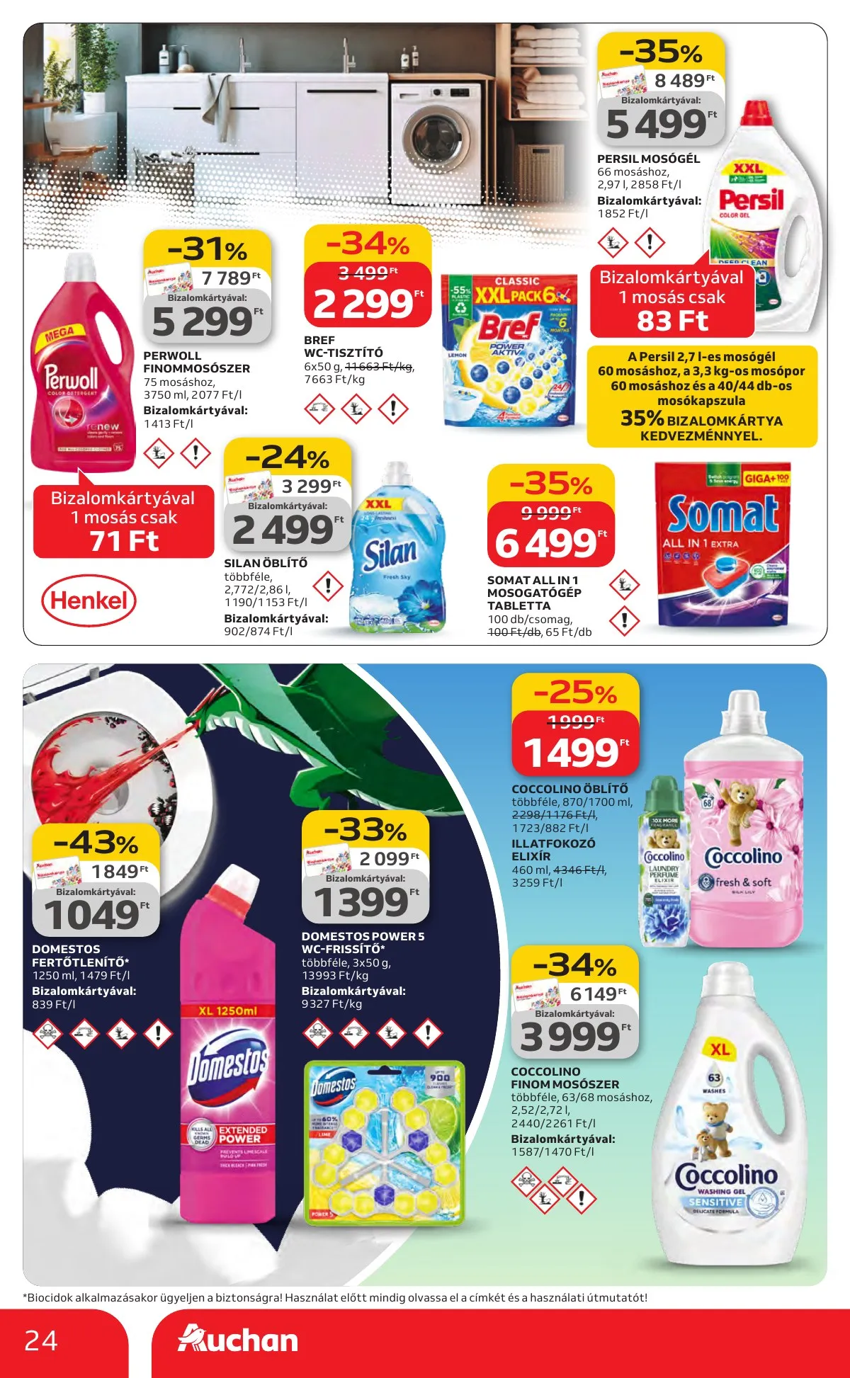 Auchan akciós újság Hipermarket Kedvenc Markaink 02.05–02.18 – 24. oldal