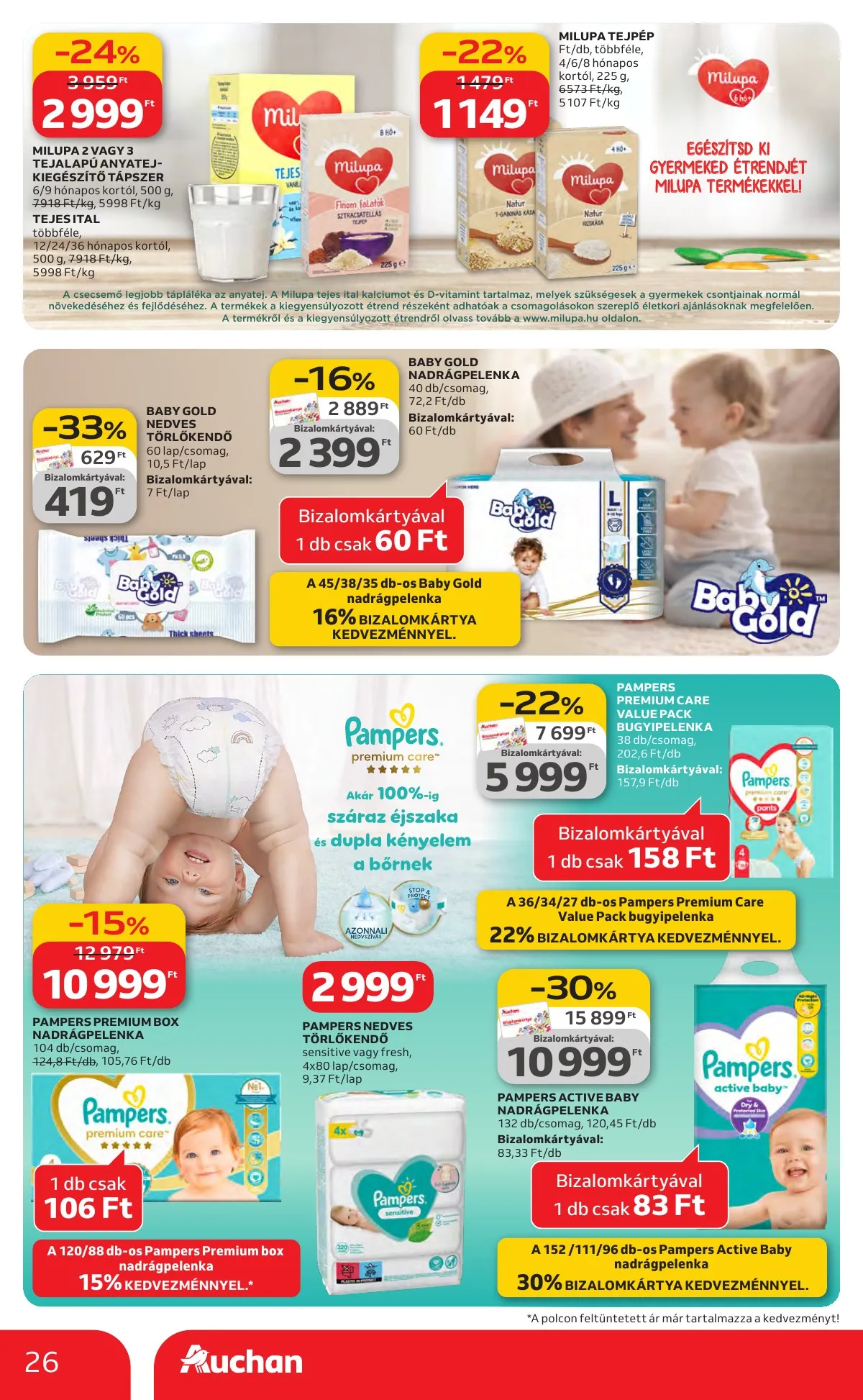 Auchan akciós újság Hipermarket Kedvenc Markaink 02.05–02.18 – 26. oldal