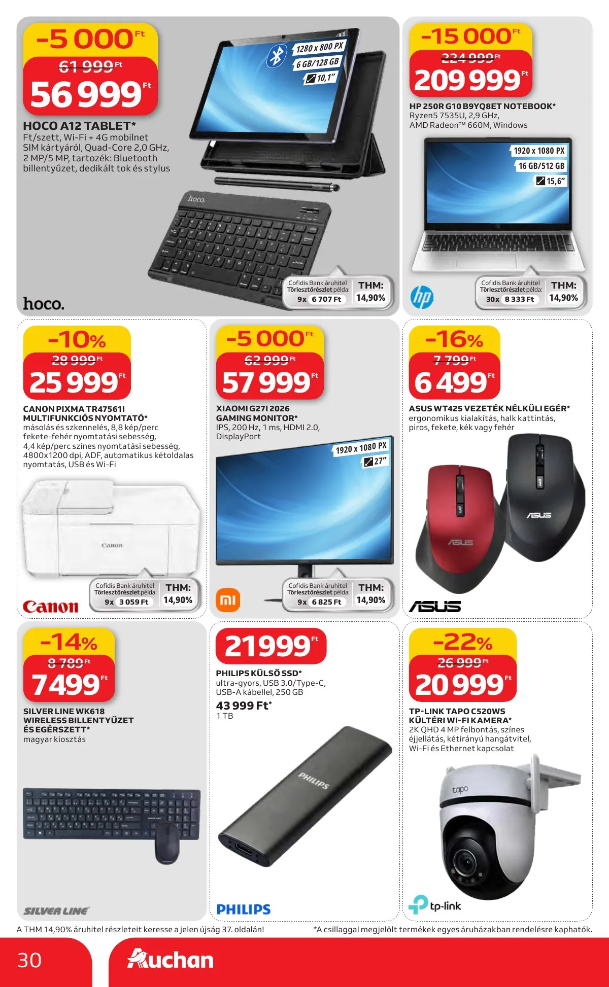 Auchan akciós újság Hipermarket Kedvenc Markaink 02.05–02.18 – 30. oldal