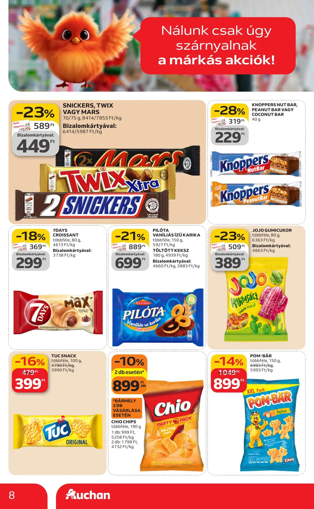 Auchan akciós újság Hipermarket Kedvenc Markaink 02.05–02.18 – 8. oldal
