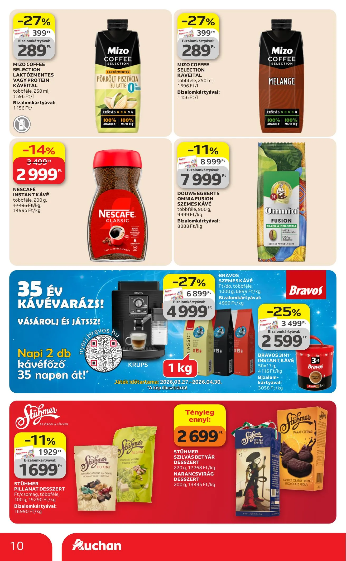 Auchan akciós újság Hipermarket Kedvenc markaink 04.09–04.22 – 10. oldal