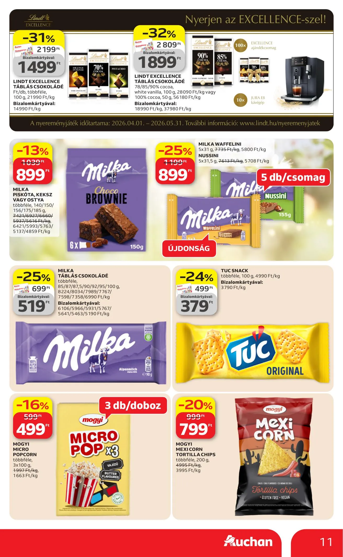 Auchan akciós újság Hipermarket Kedvenc markaink 04.09–04.22 – 11. oldal