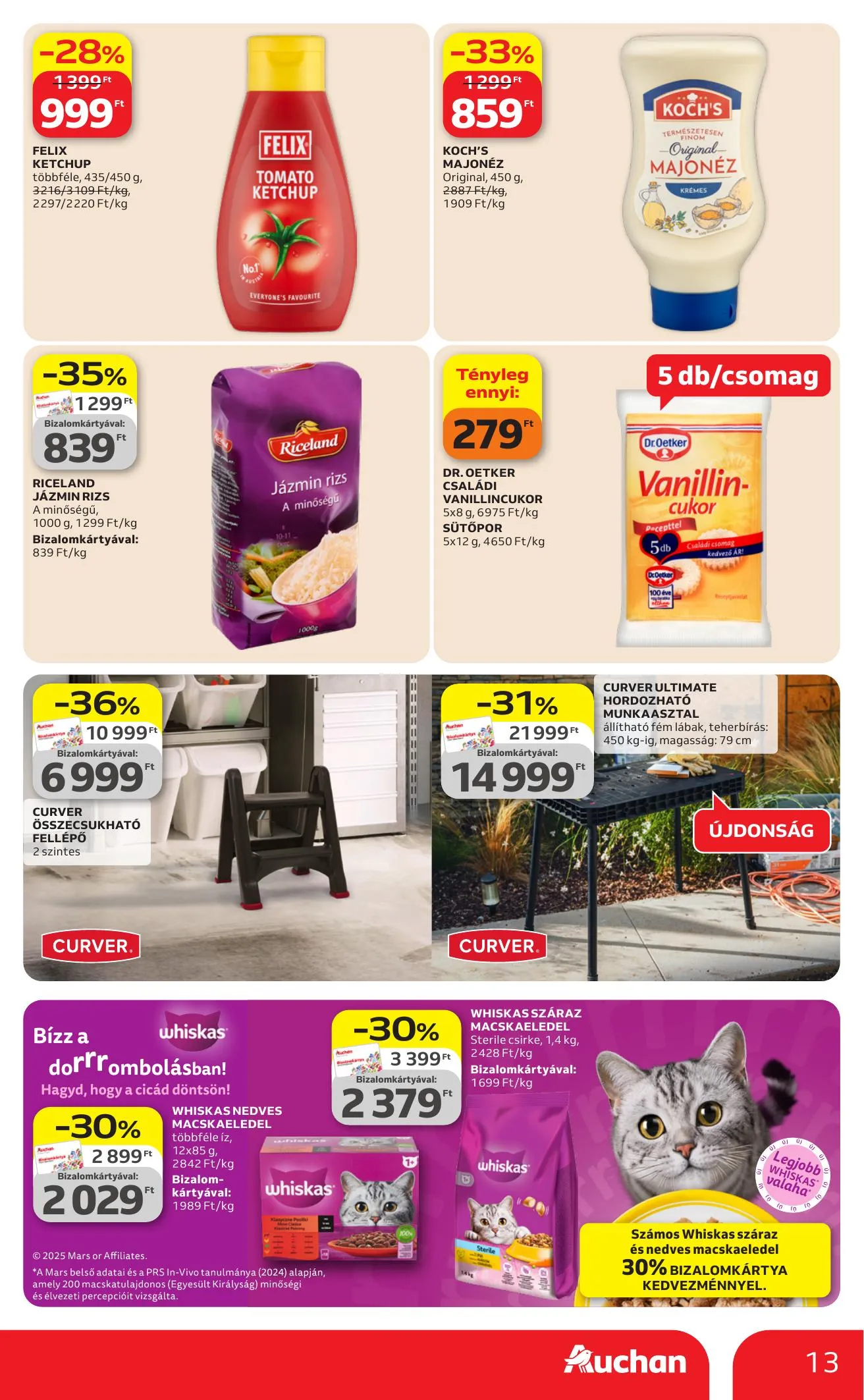 Auchan akciós újság Hipermarket Kedvenc markaink 04.09–04.22 – 13. oldal
