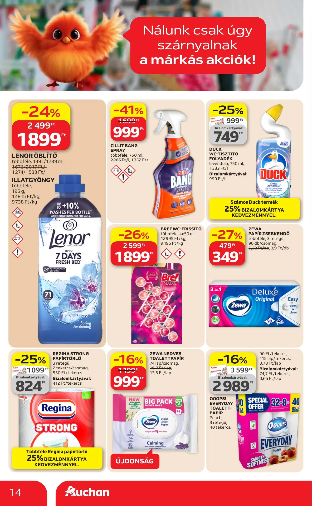 Auchan akciós újság Hipermarket Kedvenc markaink 04.09–04.22 – 14. oldal