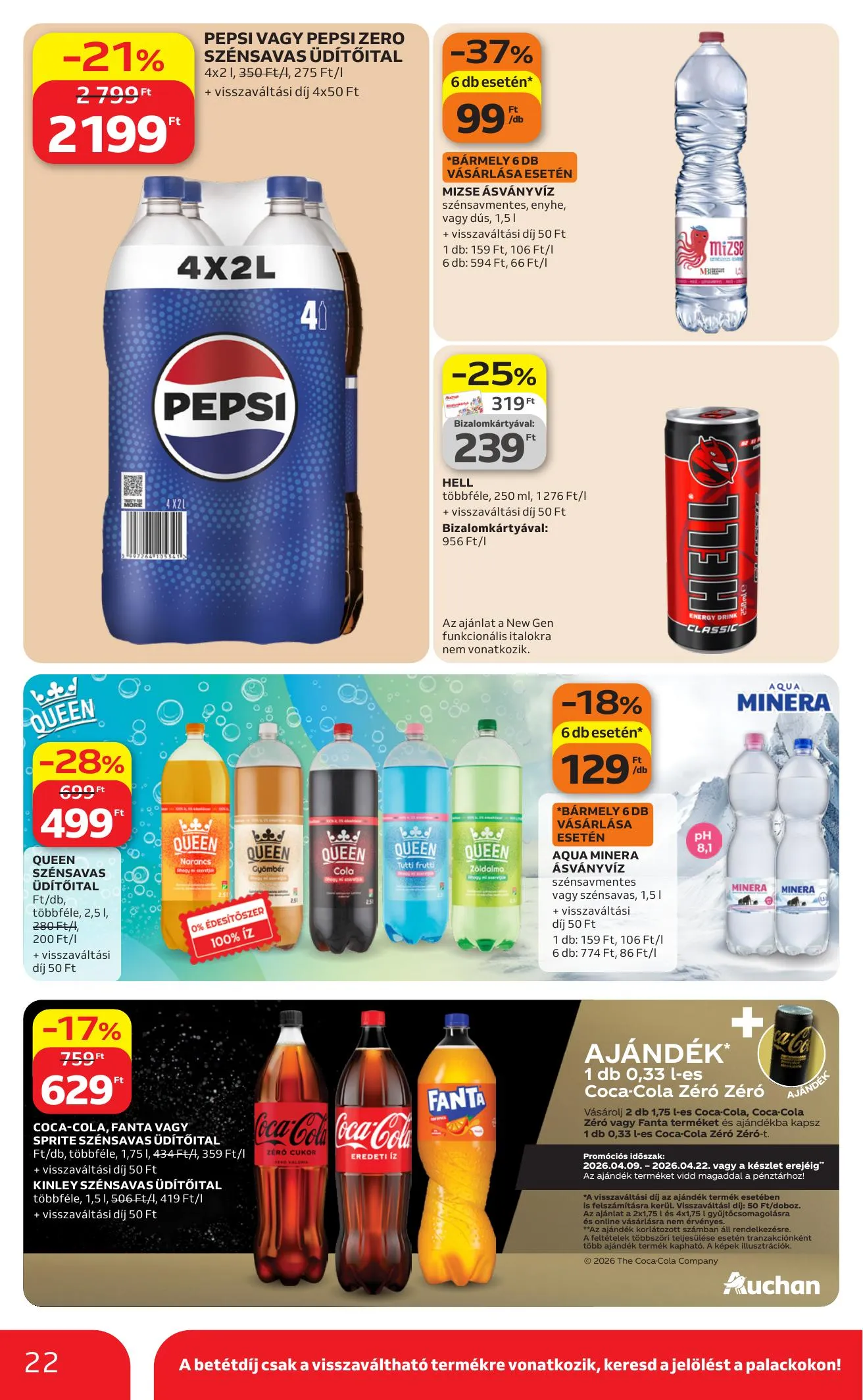Auchan akciós újság Hipermarket Kedvenc markaink 04.09–04.22 – 22. oldal