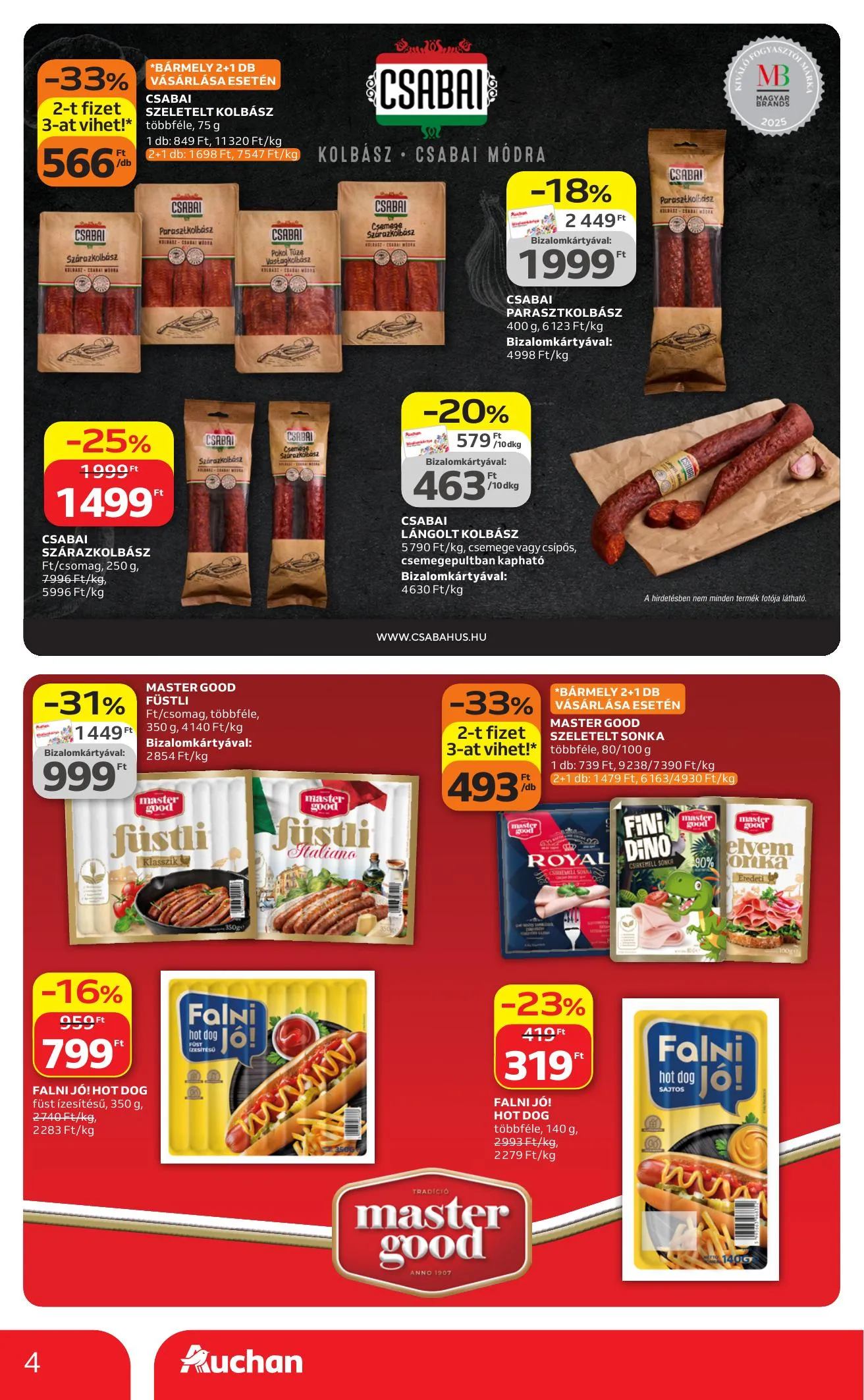 Auchan akciós újság Hipermarket Kedvenc markaink 04.09–04.22 – 4. oldal
