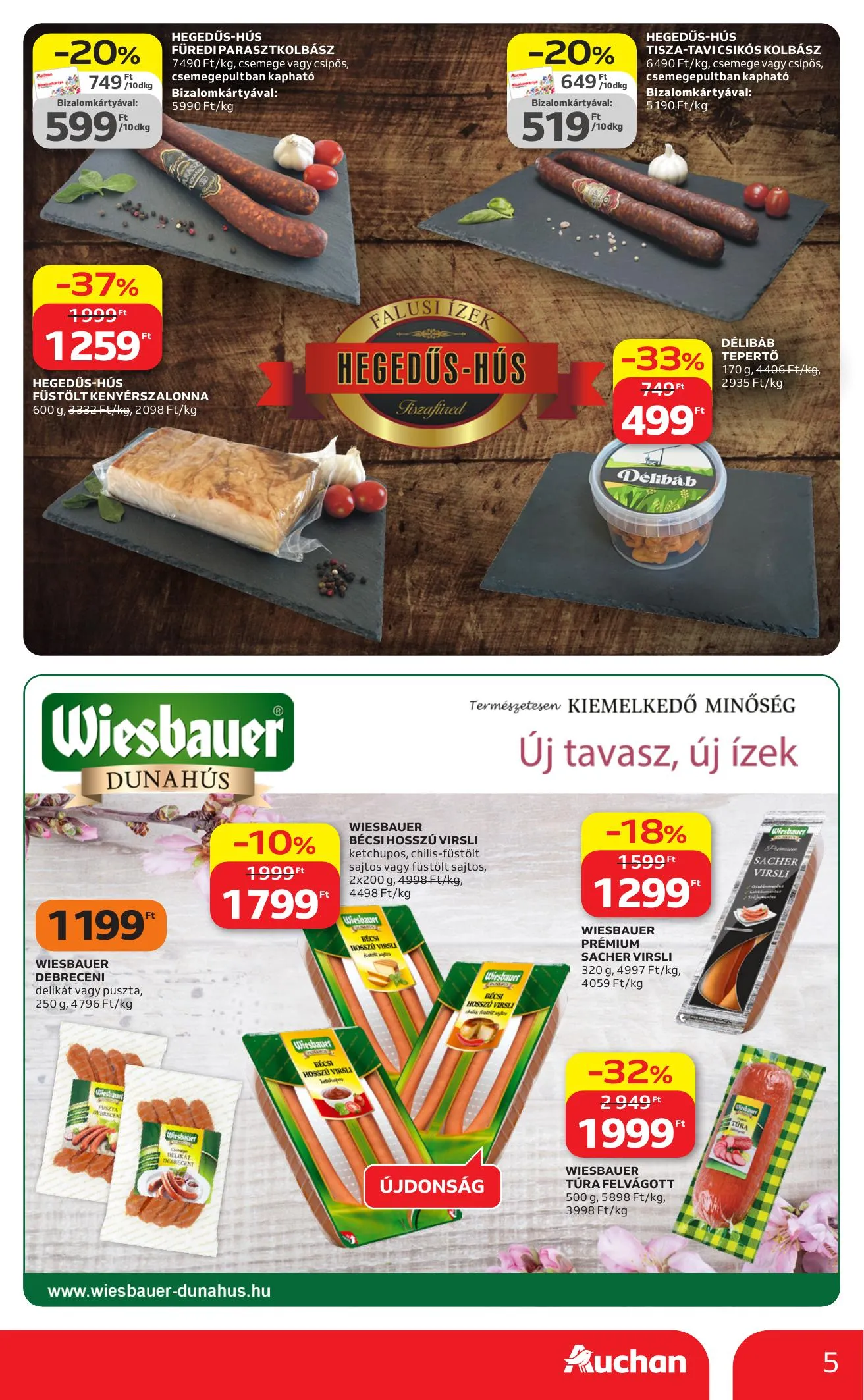 Auchan akciós újság Hipermarket Kedvenc markaink 04.09–04.22 – 5. oldal
