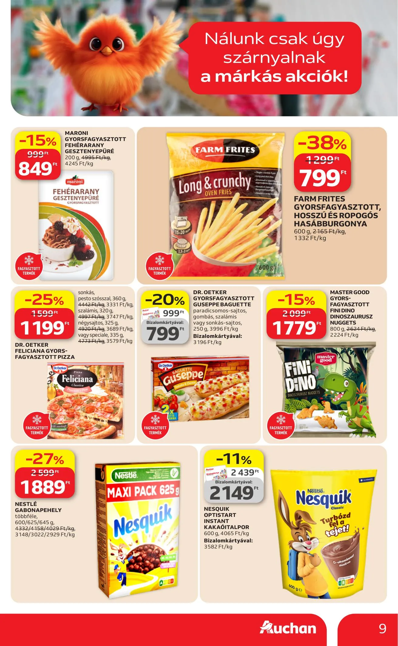 Auchan akciós újság Hipermarket Kedvenc markaink 04.09–04.22 – 9. oldal
