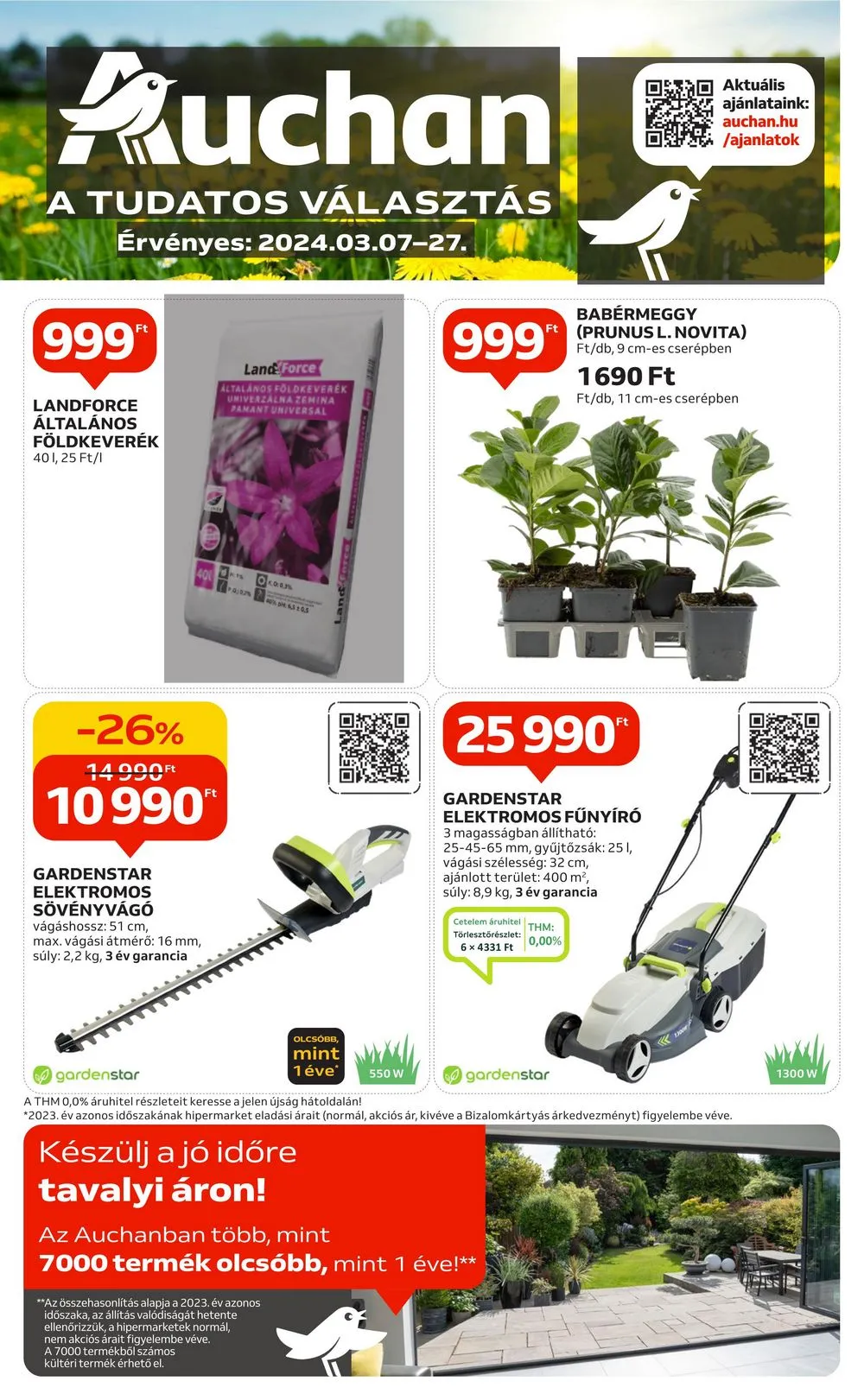 Auchan akciós újság Hipermarket kert 03.07–03.27
