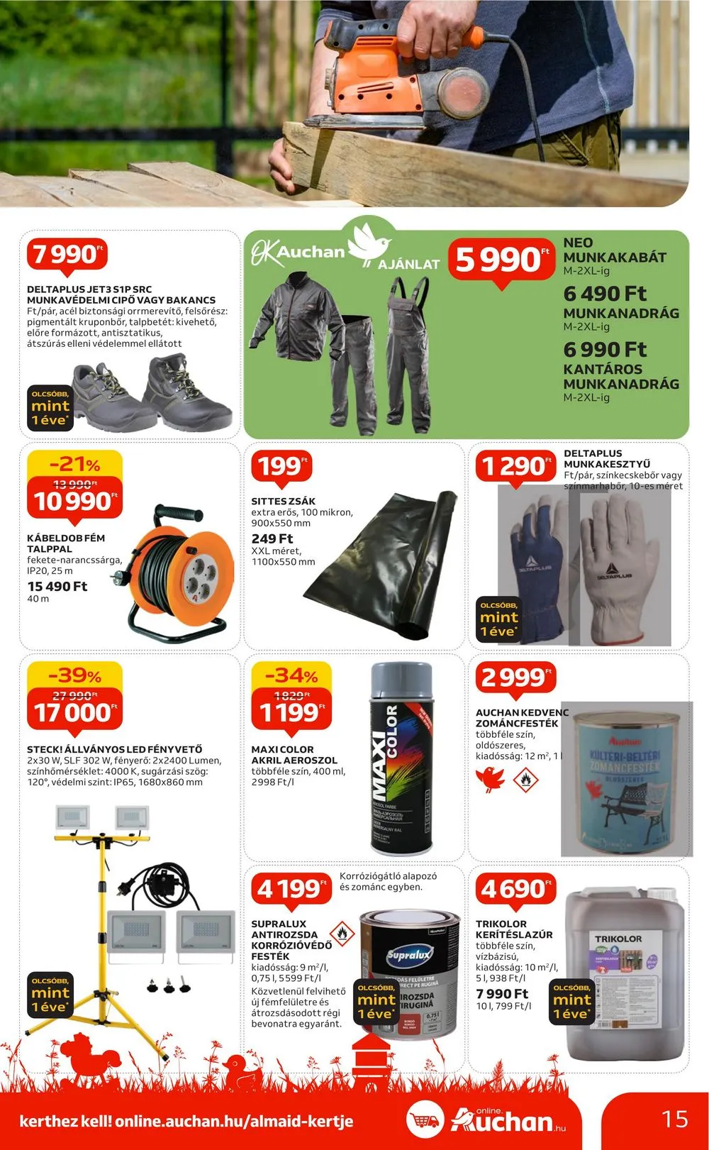 Auchan akciós újság Hipermarket kert 03.07–03.27 – 15. oldal