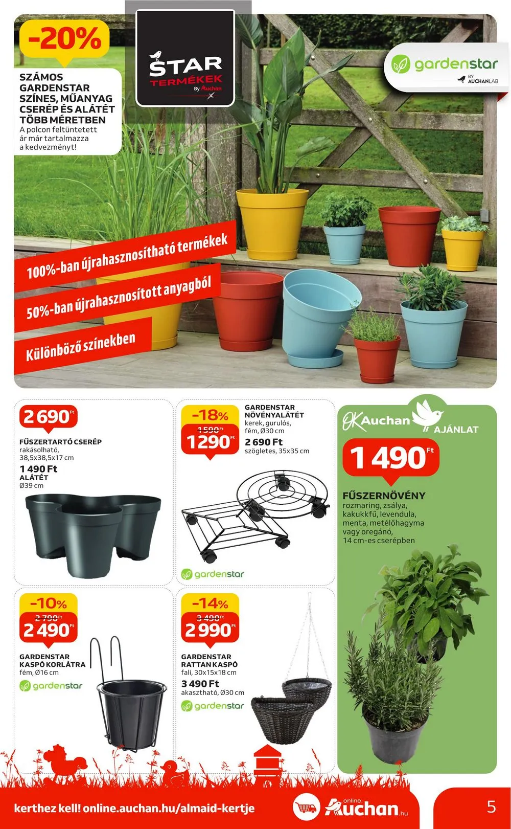 Auchan akciós újság Hipermarket kert 03.07–03.27 – 5. oldal