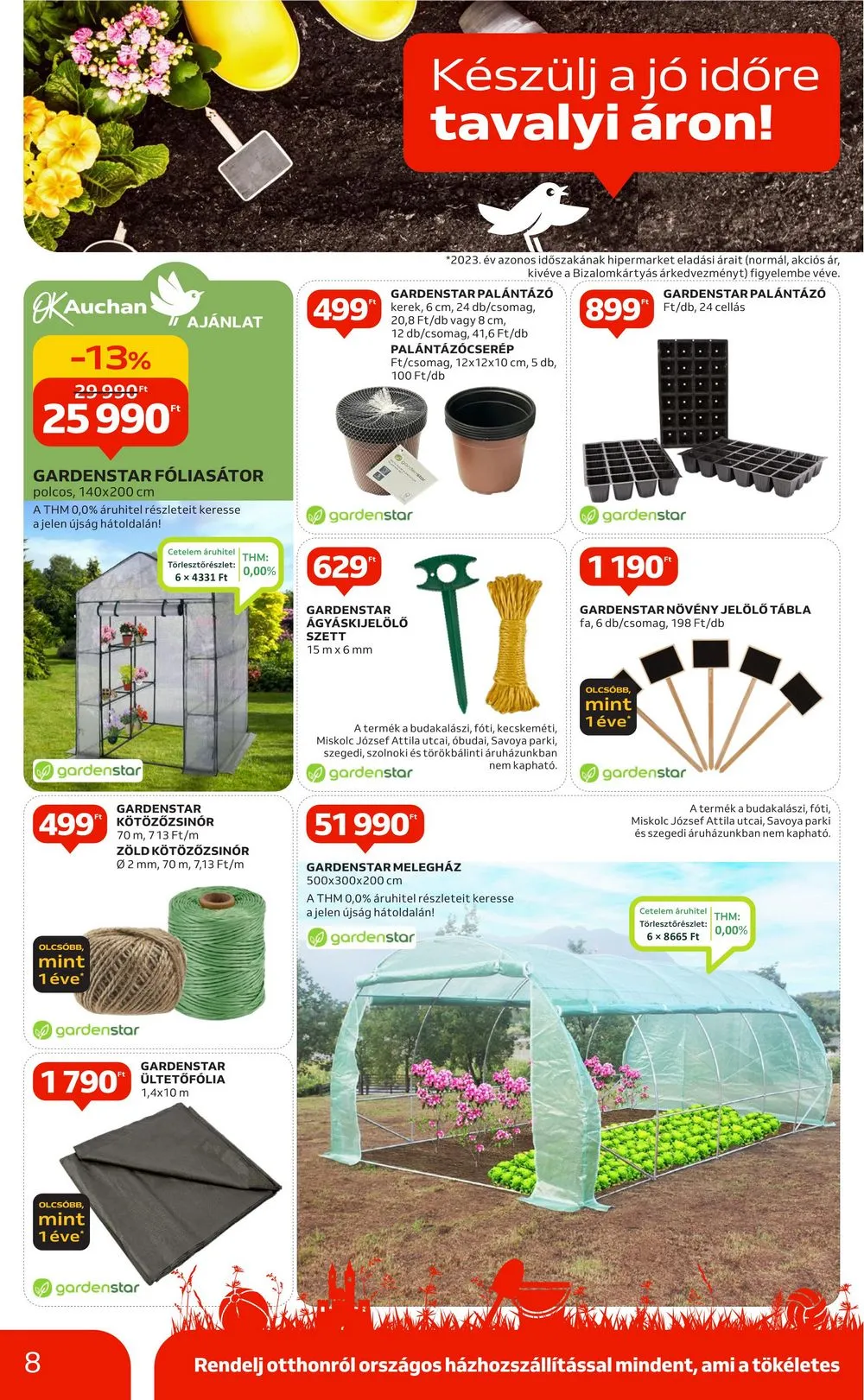 Auchan akciós újság Hipermarket kert 03.07–03.27 – 8. oldal