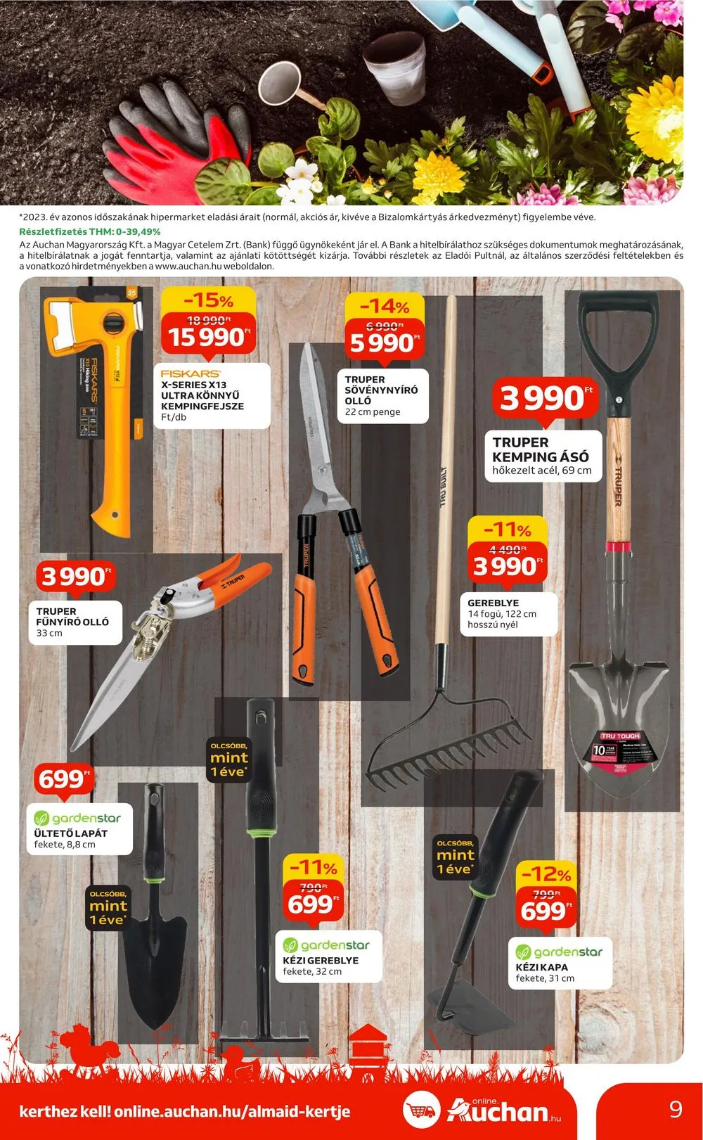 Auchan akciós újság Hipermarket kert 03.07–03.27 – 9. oldal