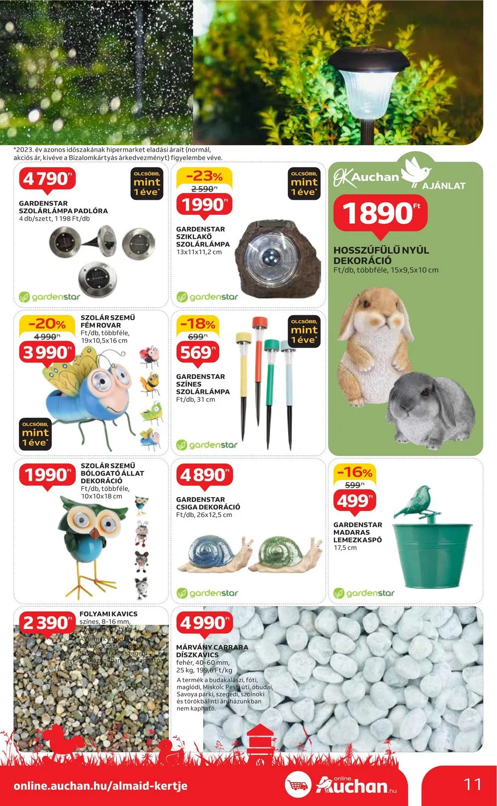 Auchan akciós újság Hipermarket Kert 04.04–04.24 – 11. oldal