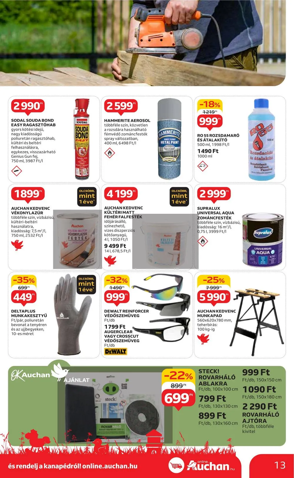 Auchan akciós újság Hipermarket Kert 04.04–04.24 – 13. oldal