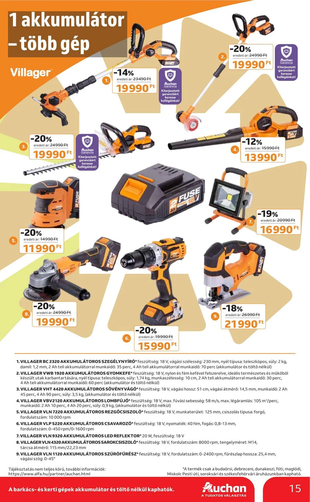 Auchan akciós újság Hipermarket Kert 04.04–04.24 – 15. oldal