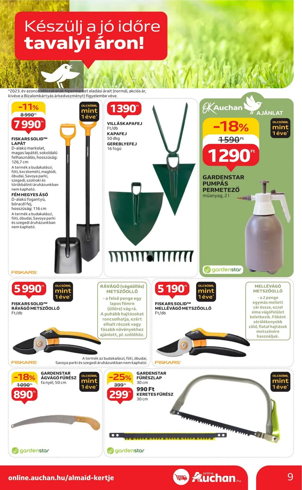 Auchan akciós újság Hipermarket Kert 04.04–04.24 – 9. oldal