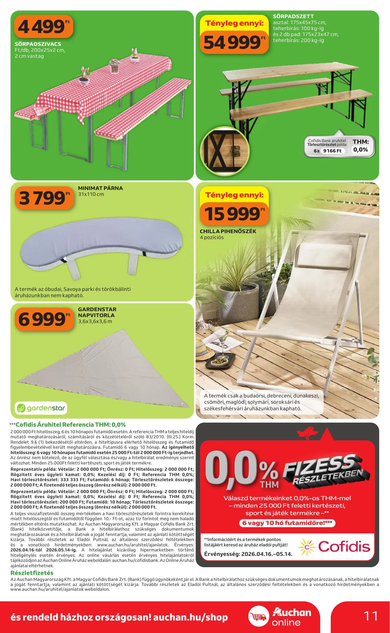 Auchan akciós újság Hipermarket Kerteszet 04.16–05.14 – 11. oldal