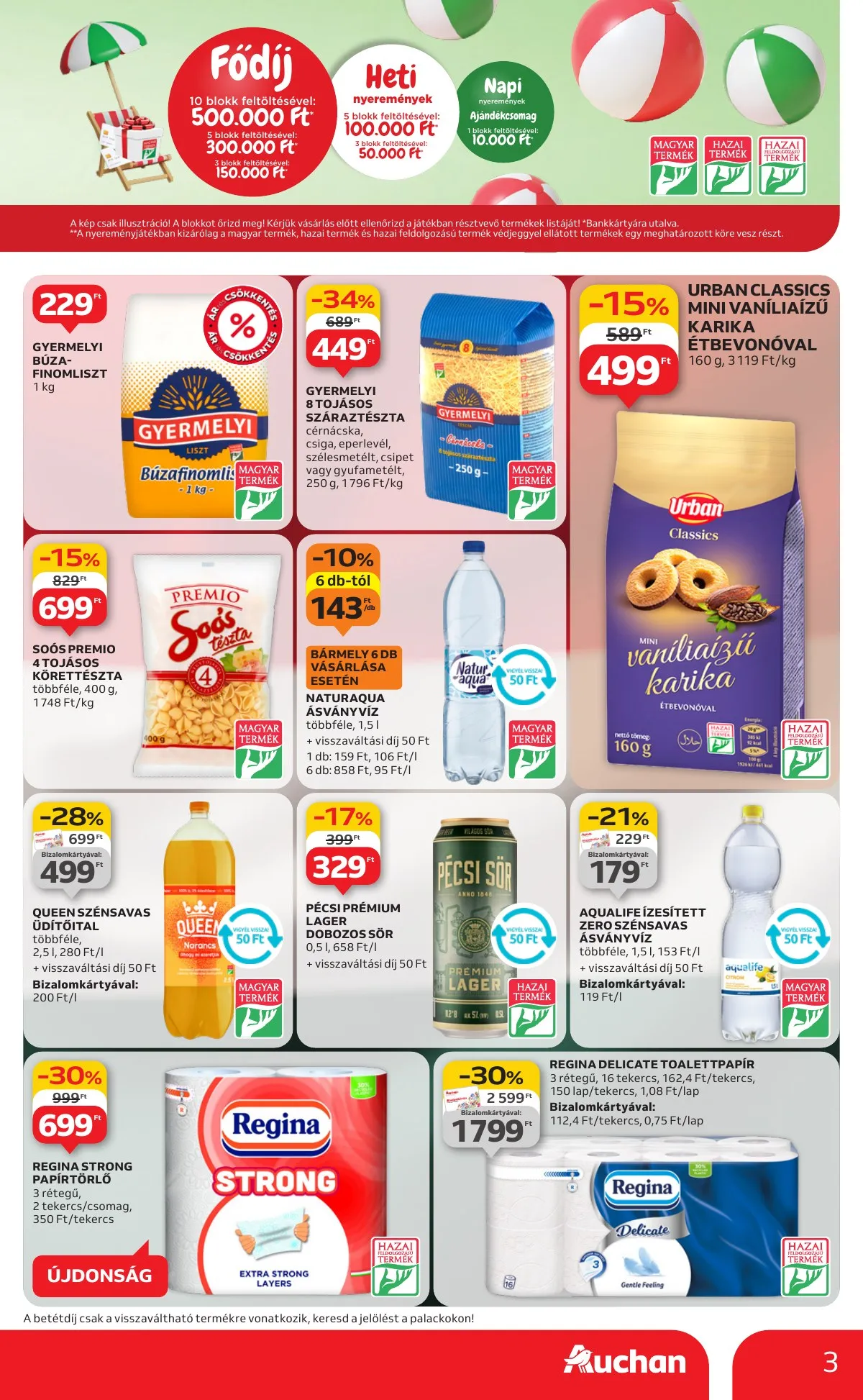 Auchan akciós újság Hipermarket Kethetes 08.14–08.27 – 3. oldal