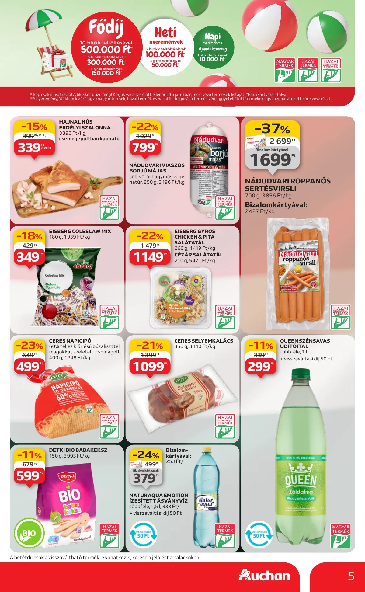 Auchan akciós újság Hipermarket Kethetes 08.14–08.27 – 5. oldal