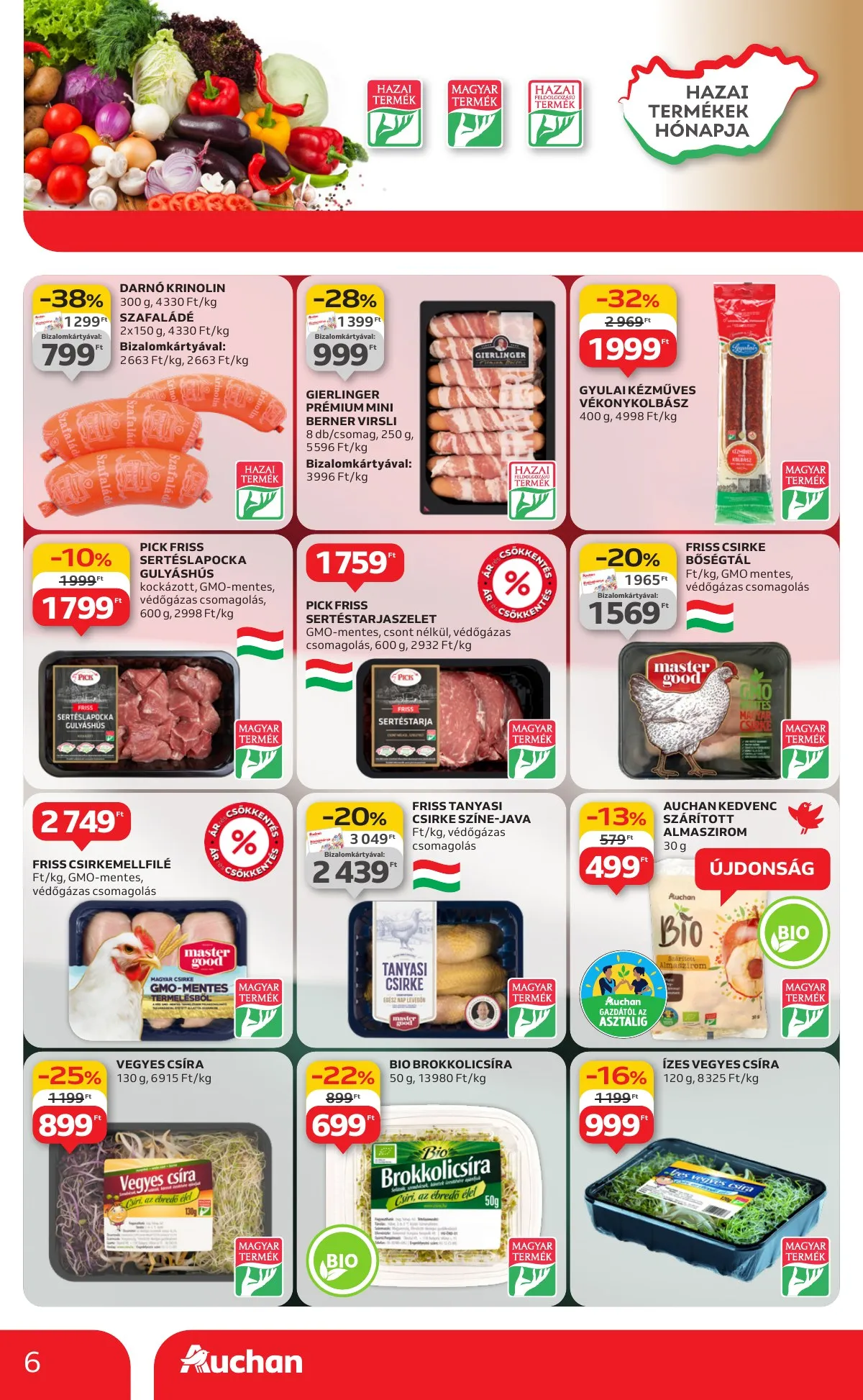 Auchan akciós újság Hipermarket Kethetes 08.14–08.27 – 6. oldal