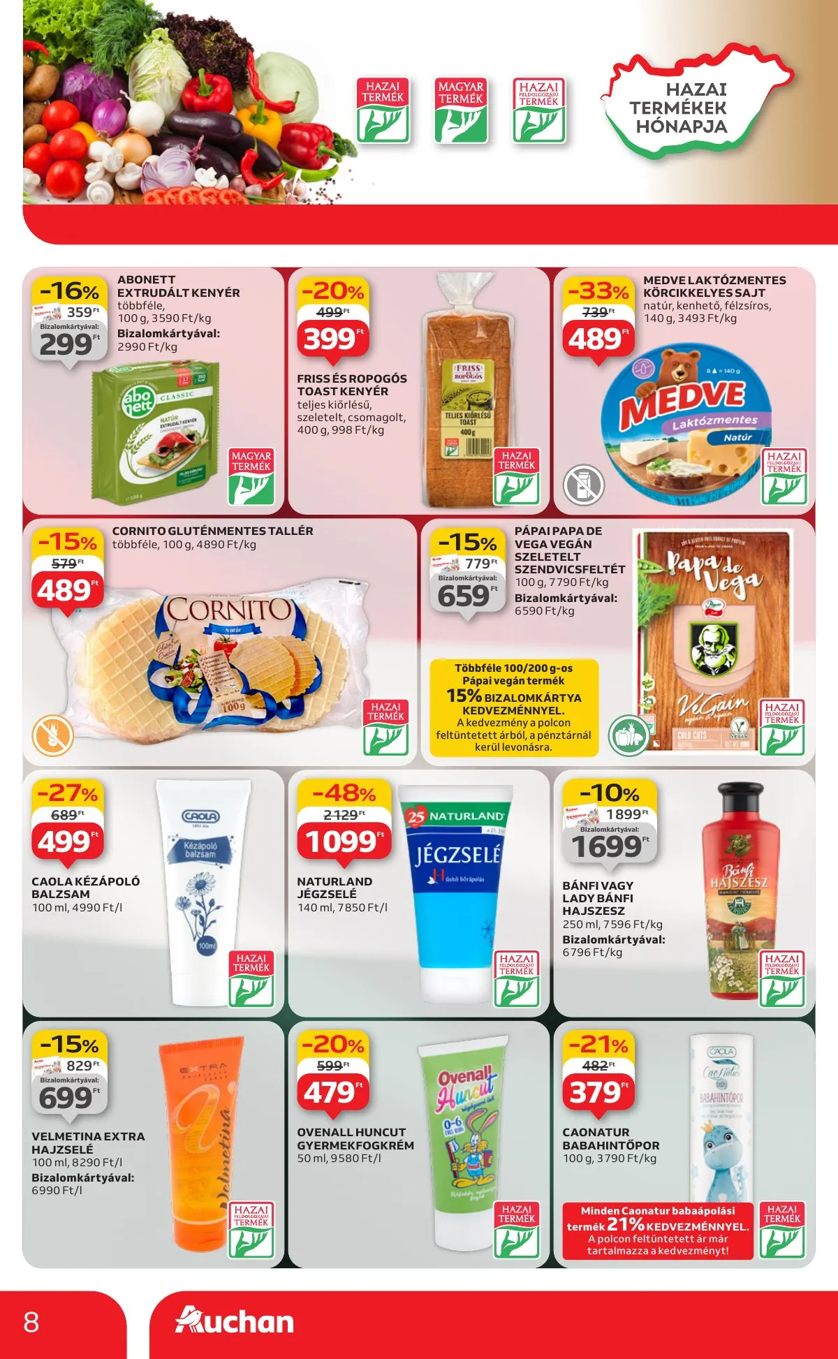 Auchan akciós újság Hipermarket Kethetes 08.14–08.27 – 8. oldal
