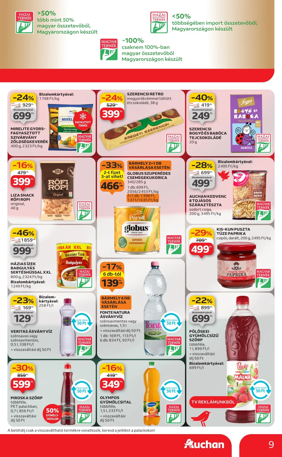 Auchan akciós újság Hipermarket Kethetes 08.14–08.27 – 9. oldal