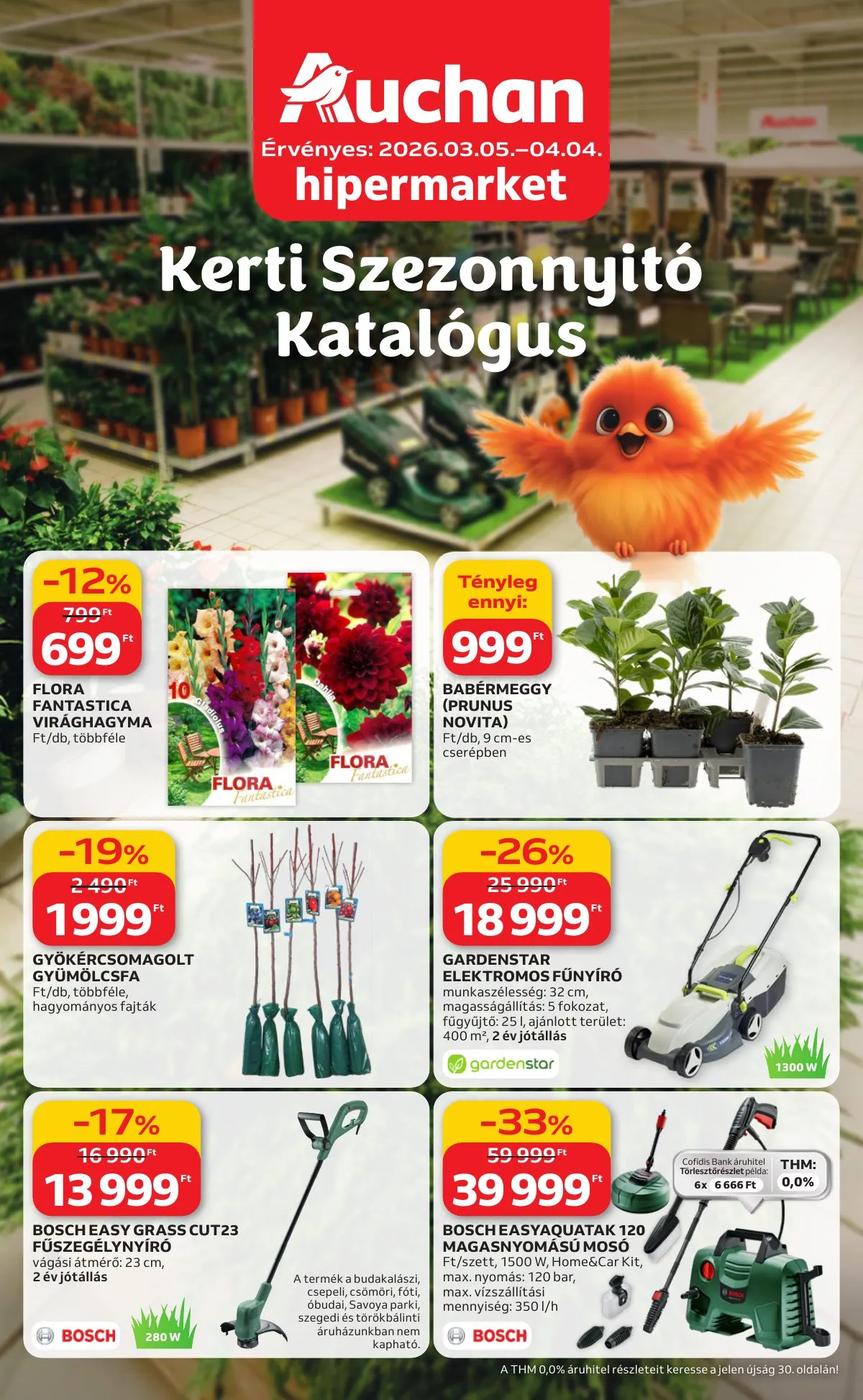Auchan akciós újság Hipermarket Ki a szabadba 03.05–04.04