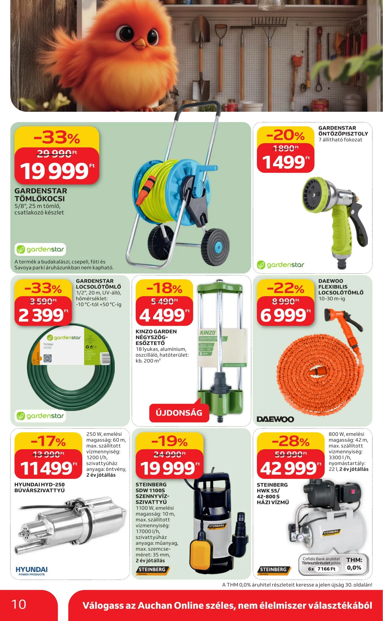 Auchan akciós újság Hipermarket Ki a szabadba 03.05–04.04 – 10. oldal