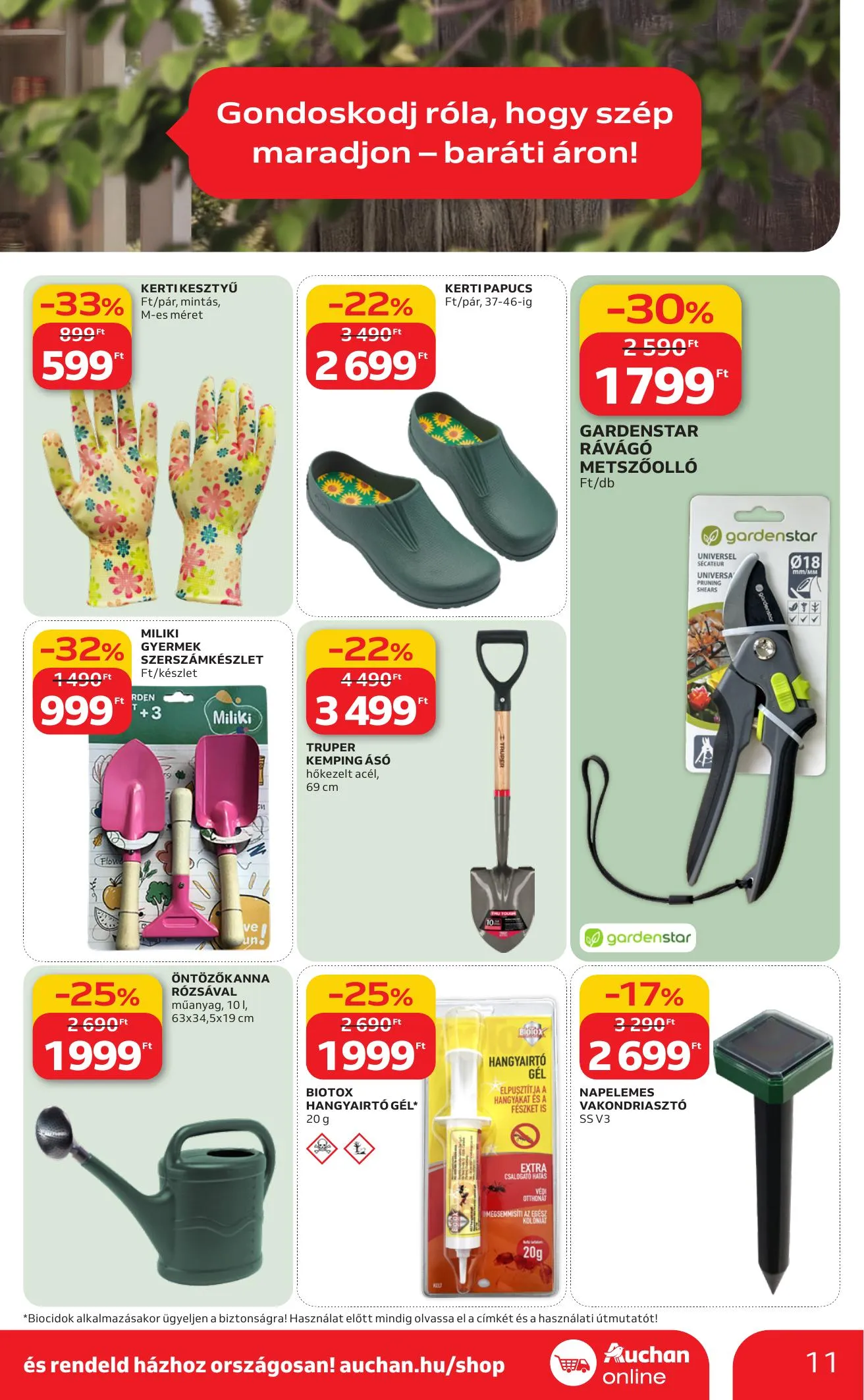 Auchan akciós újság Hipermarket Ki a szabadba 03.05–04.04 – 11. oldal