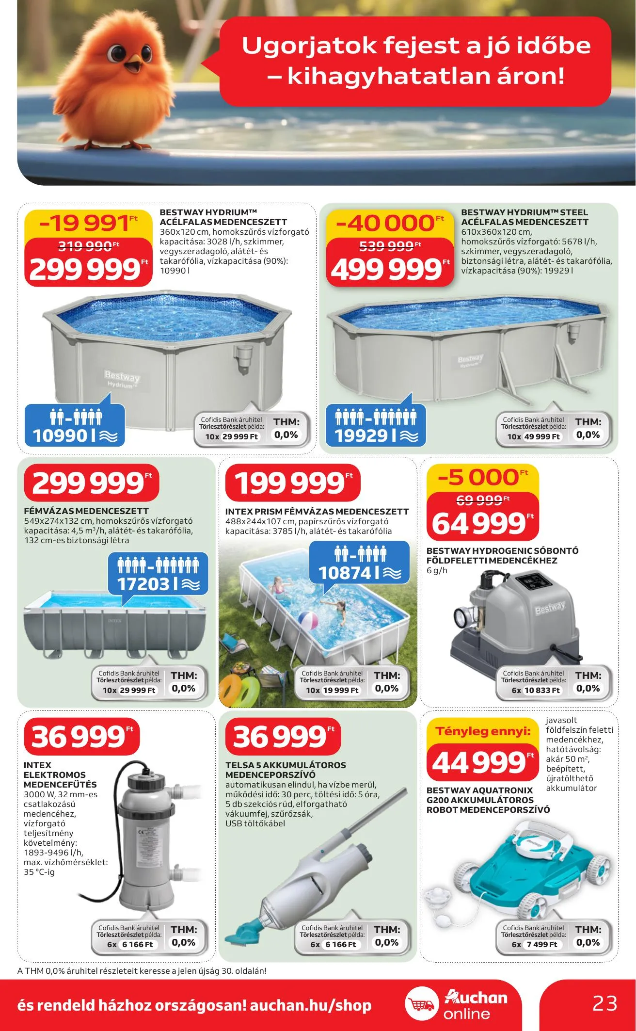 Auchan akciós újság Hipermarket Ki a szabadba 03.05–04.04 – 23. oldal