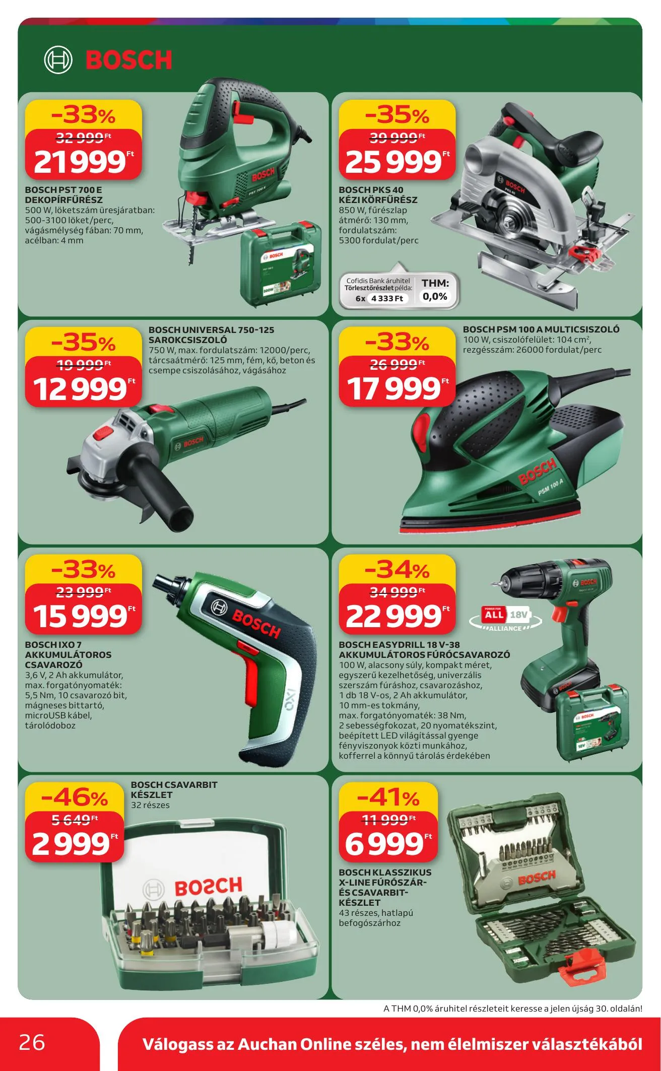 Auchan akciós újság Hipermarket Ki a szabadba 03.05–04.04 – 26. oldal