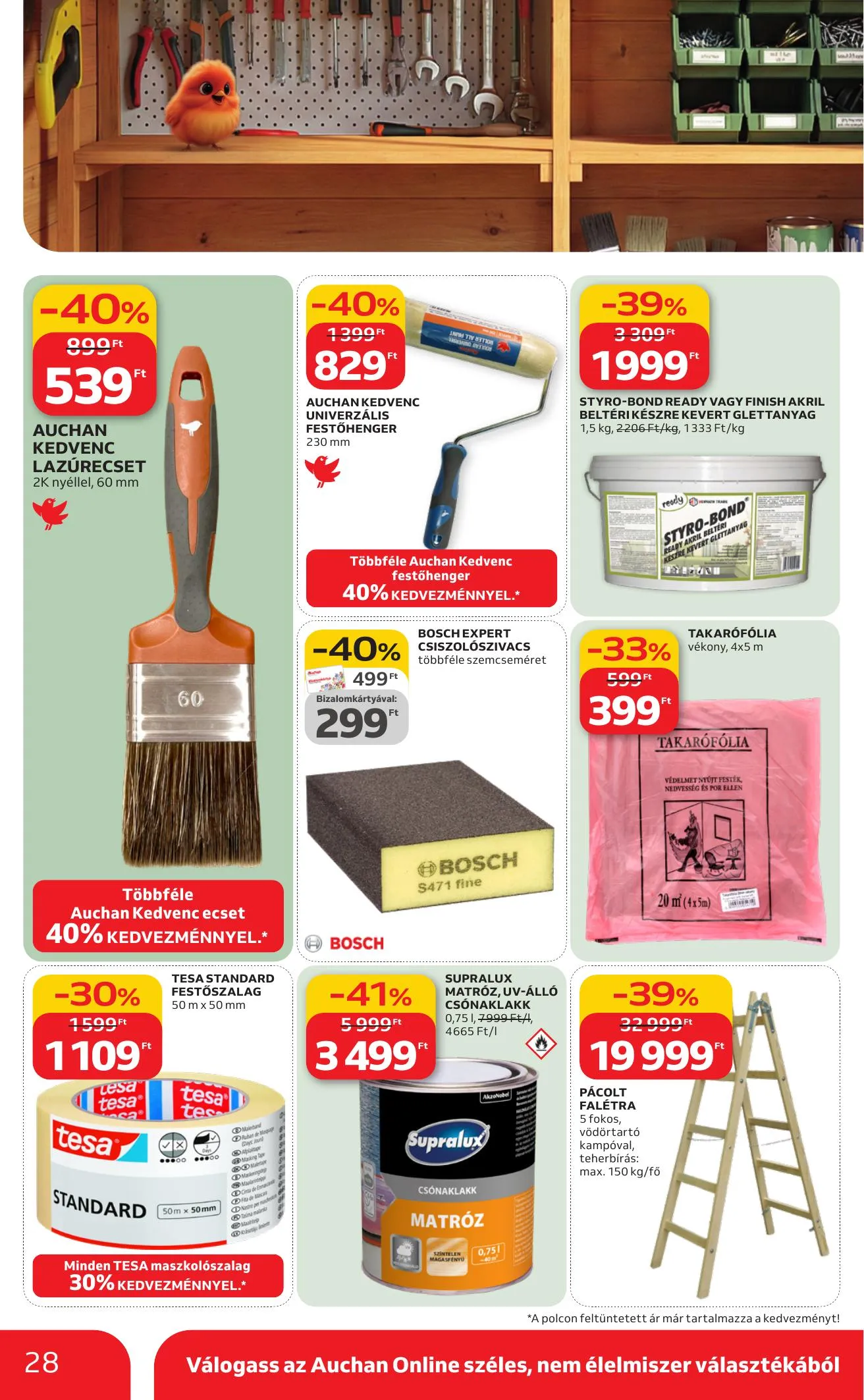 Auchan akciós újság Hipermarket Ki a szabadba 03.05–04.04 – 28. oldal