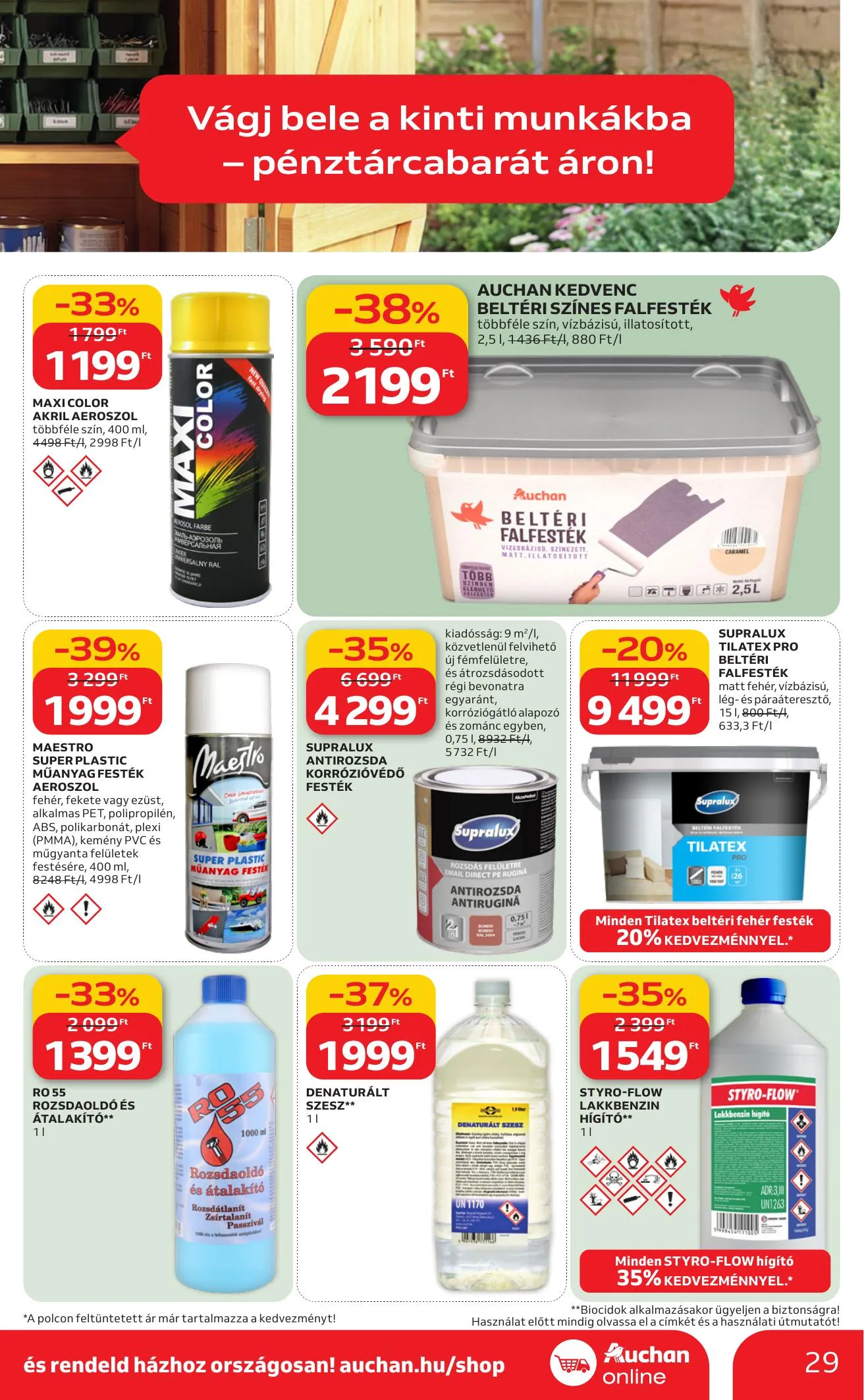 Auchan akciós újság Hipermarket Ki a szabadba 03.05–04.04 – 29. oldal