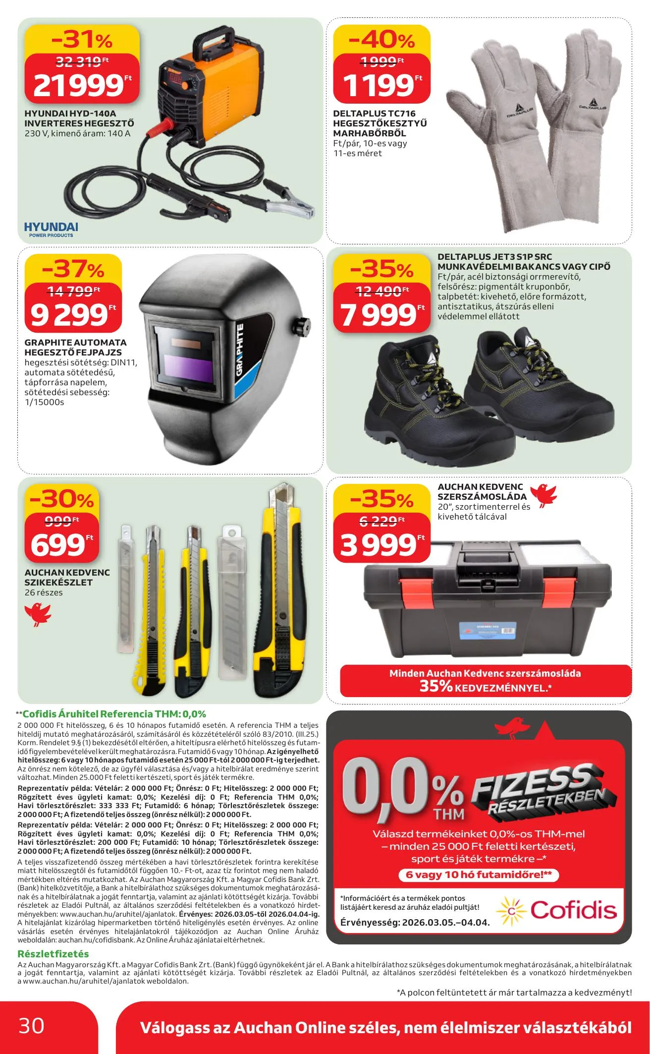 Auchan akciós újság Hipermarket Ki a szabadba 03.05–04.04 – 30. oldal