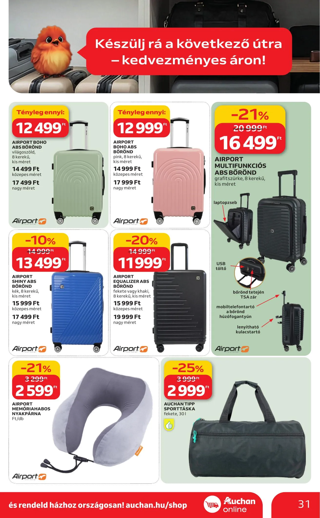 Auchan akciós újság Hipermarket Ki a szabadba 03.05–04.04 – 31. oldal