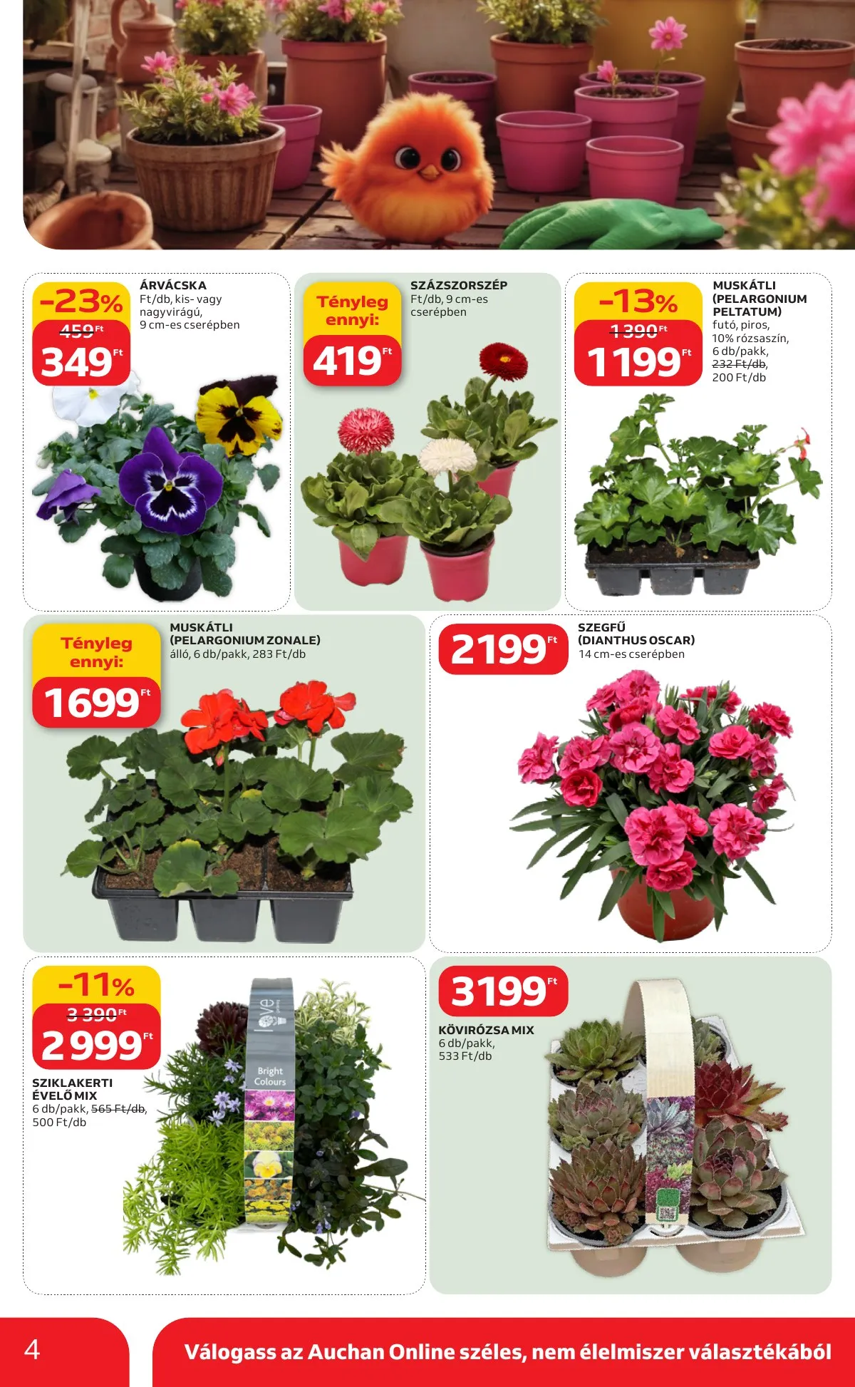 Auchan akciós újság Hipermarket Ki a szabadba 03.05–04.04 – 4. oldal