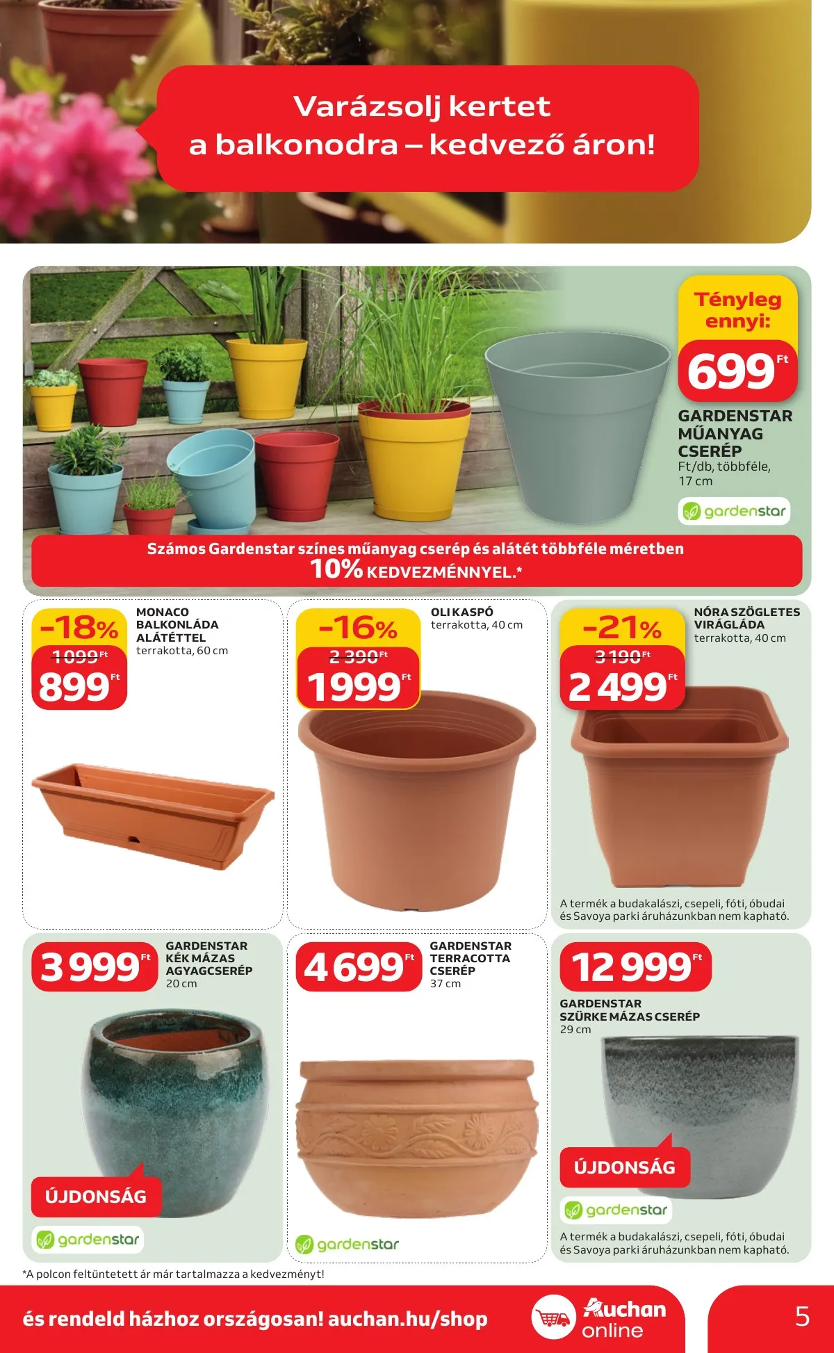 Auchan akciós újság Hipermarket Ki a szabadba 03.05–04.04 – 5. oldal