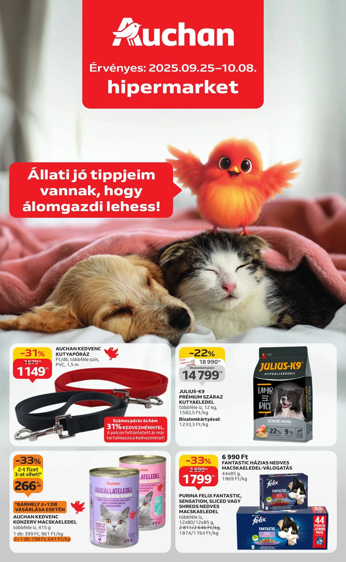 Auchan akciós újság Hipermarket Kis kedvenc ajanlatok 09.25–10.08