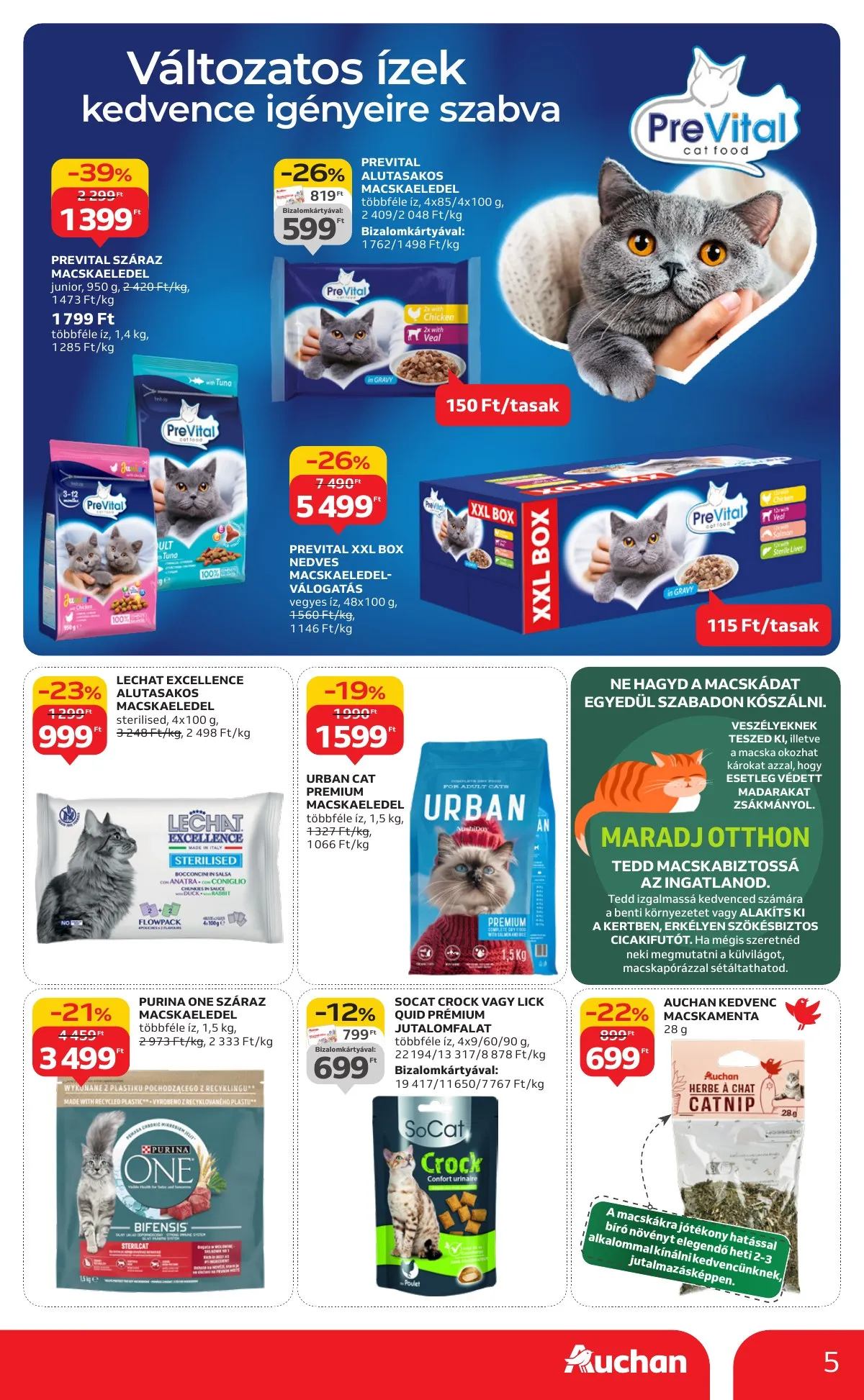 Auchan akciós újság Hipermarket Kis kedvenc ajanlatok 09.25–10.08 – 5. oldal