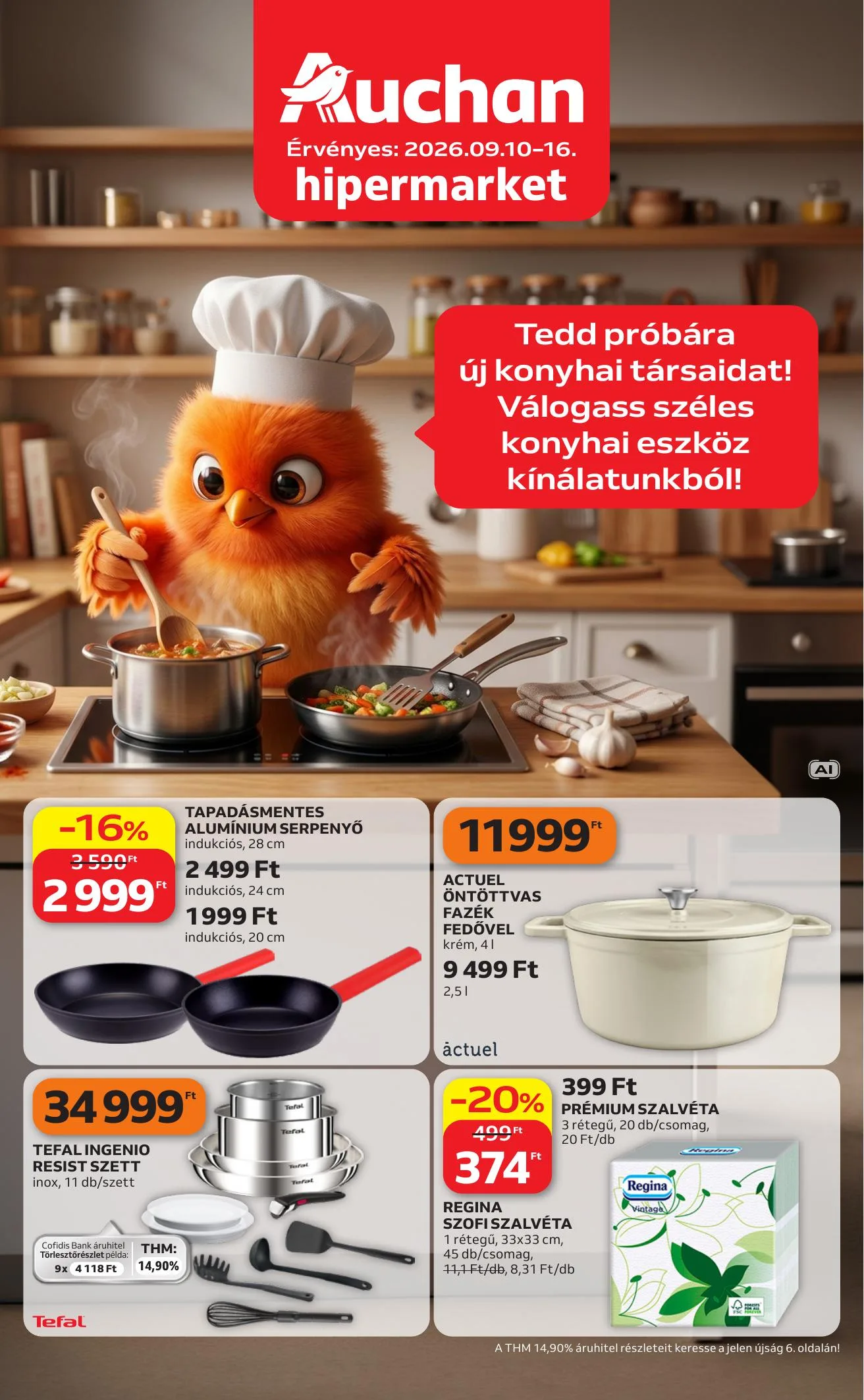 Auchan akciós újság Hipermarket Konyhai eszkoz ajánlataink 09.10–09.16