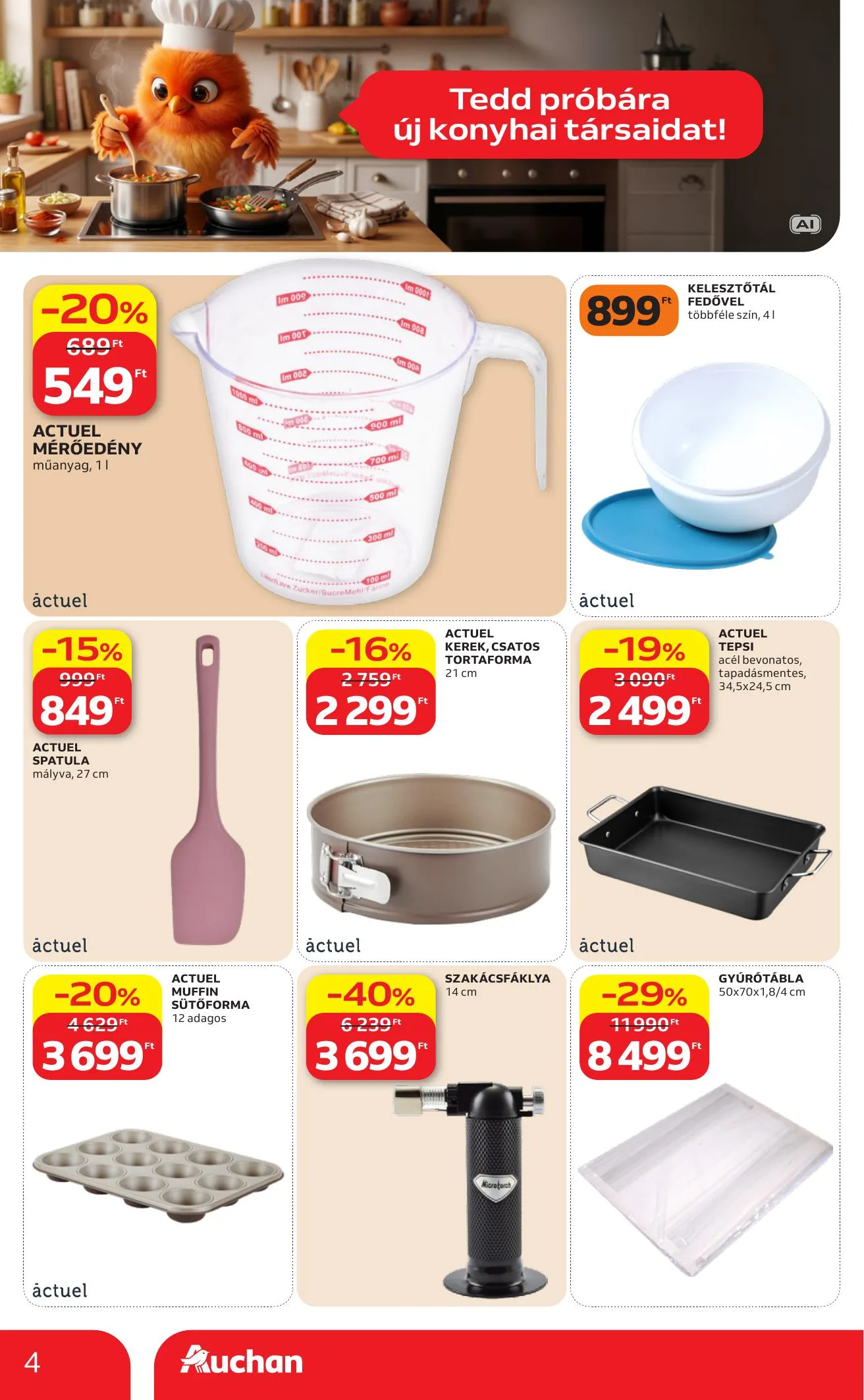 Auchan akciós újság Hipermarket Konyhai eszkoz ajánlataink 09.10–09.16 – 4. oldal