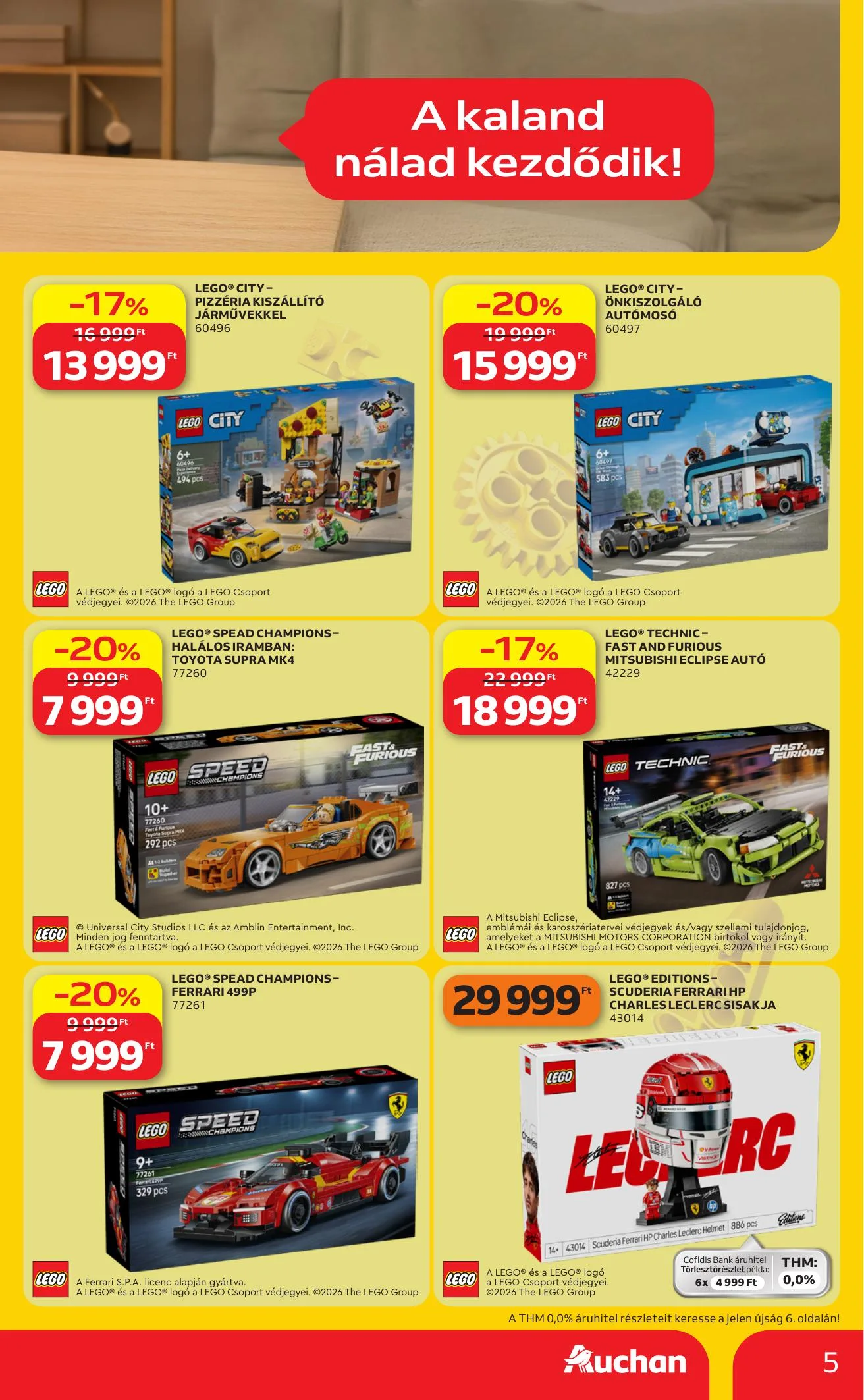 Auchan akciós újság Hipermarket Lego 07.23–07.29 – 5. oldal