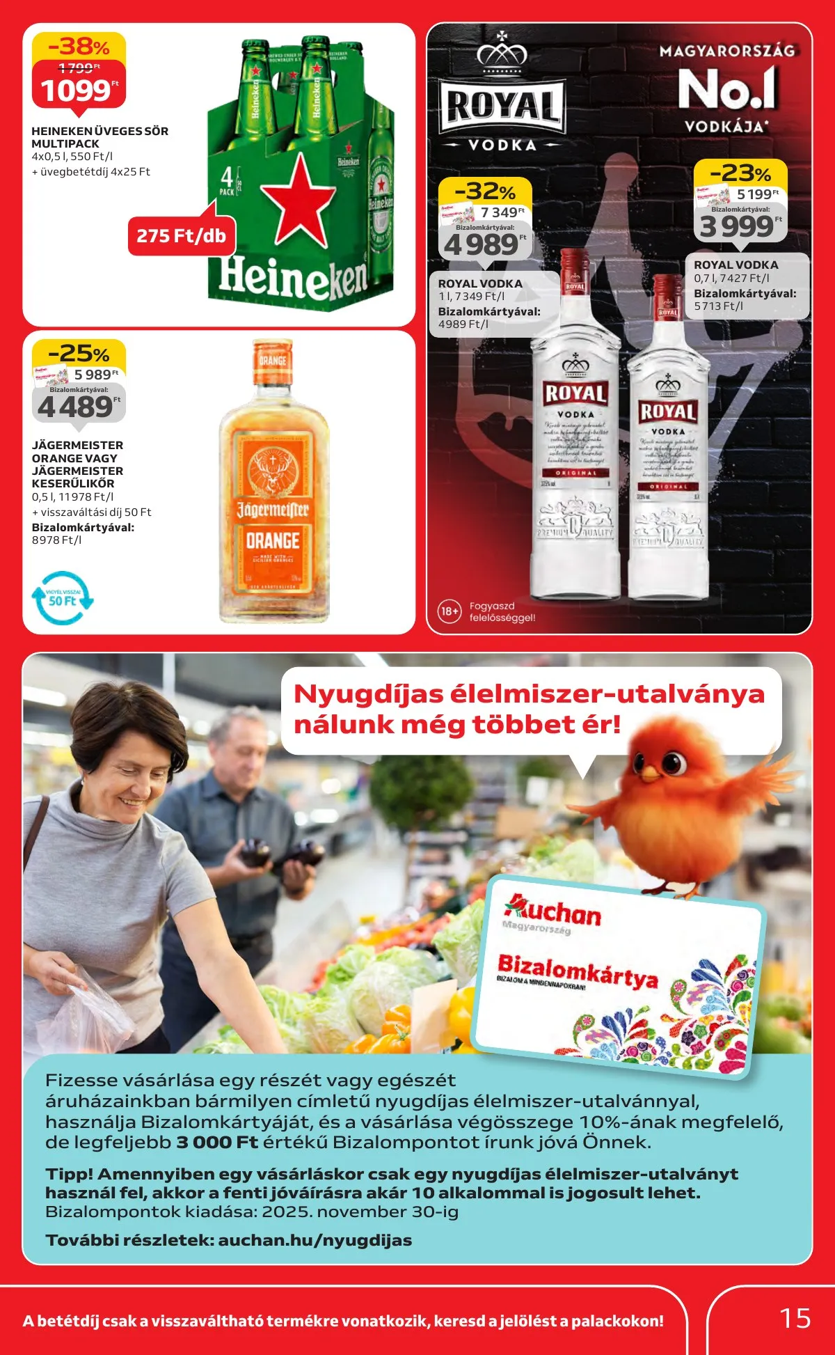 Auchan akciós újság Hipermarket markas akciók 09.18–10.01 – 15. oldal